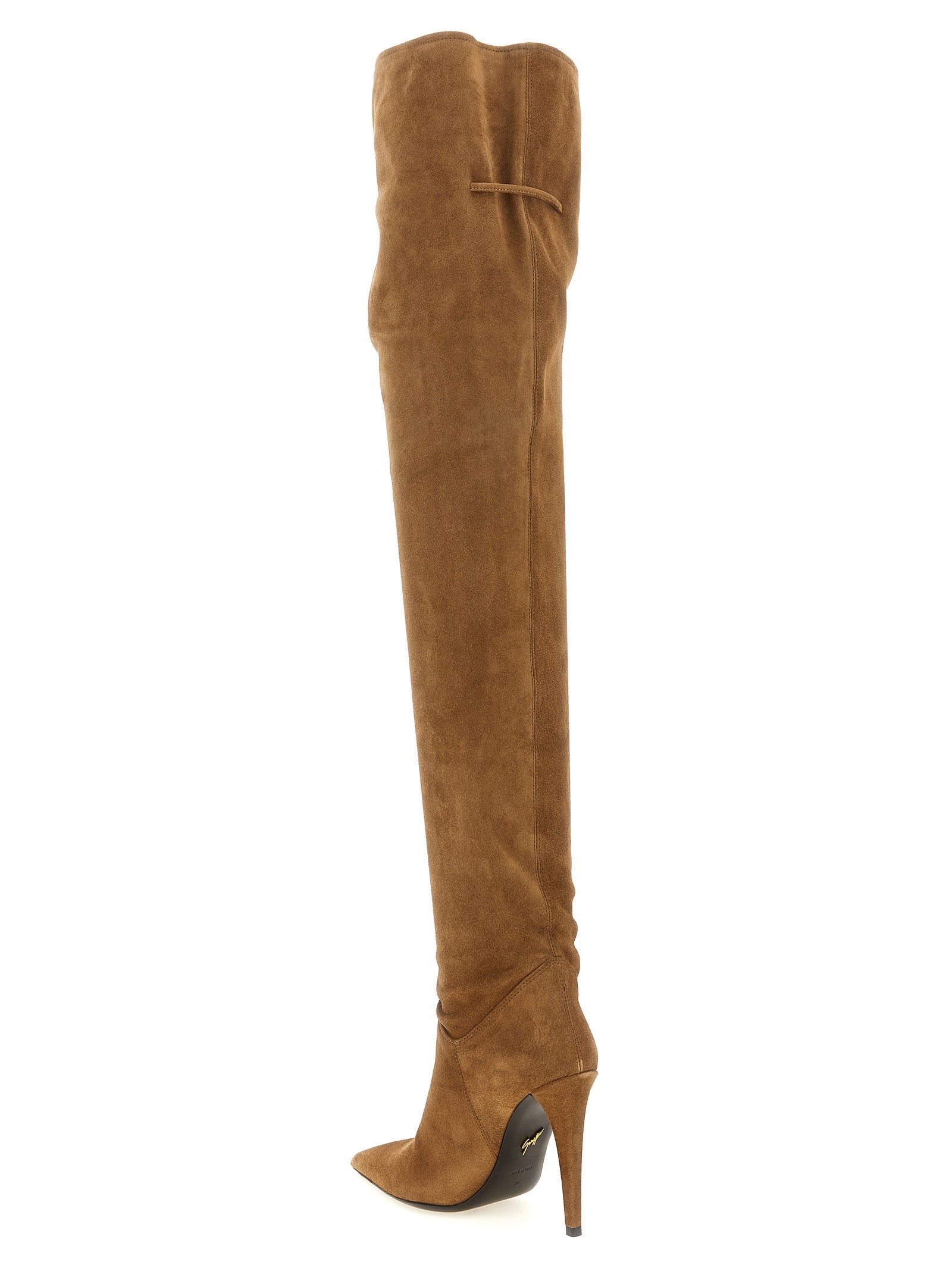 Brown Calfskin Over The Knee