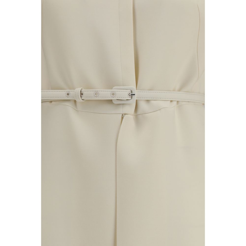 Beige Wool Oves Aries Casual Dress