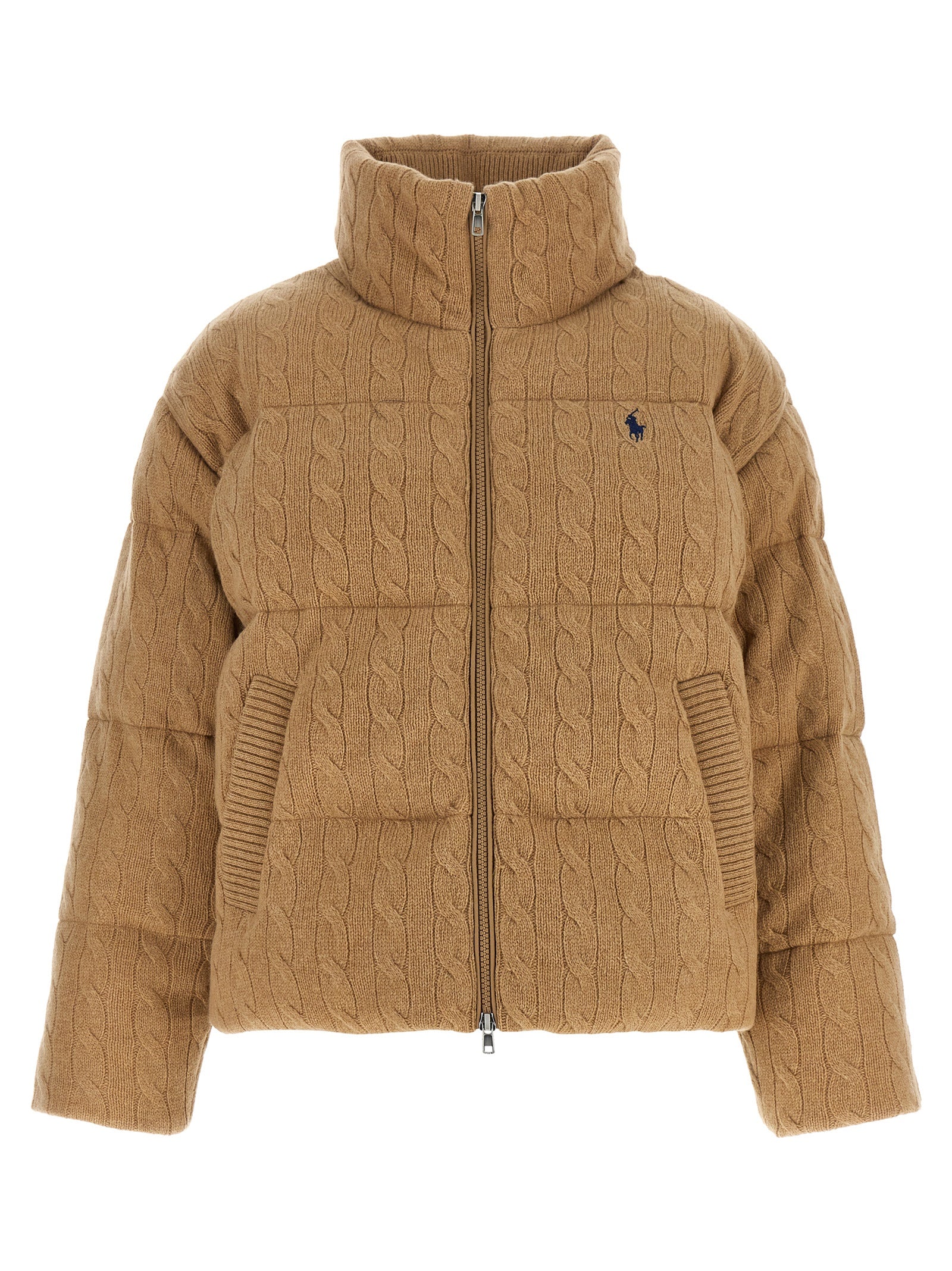 Beige Wool Full-Length Jacket