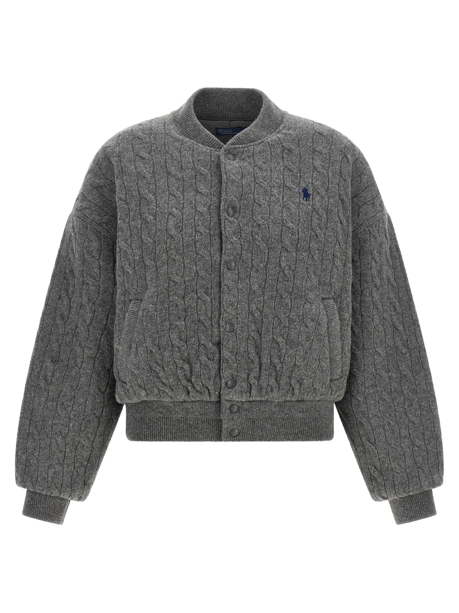 Gray Wool Bomber