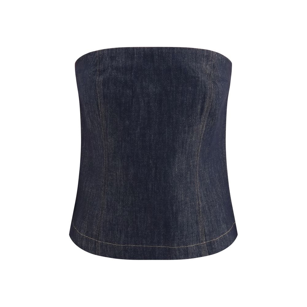 Blue Cotton Bodysuit