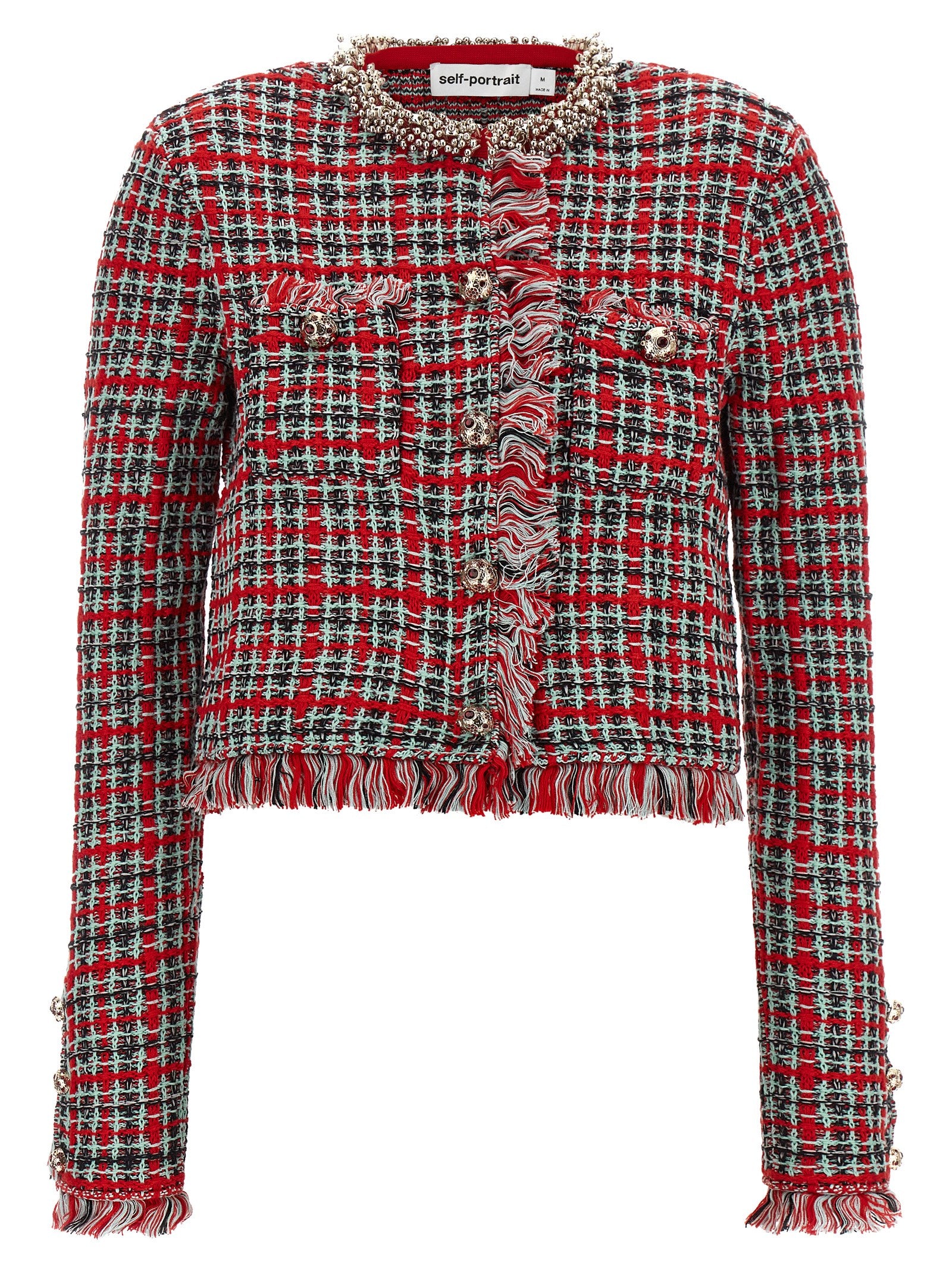 Multicolor Cotton Full-Length Jacket