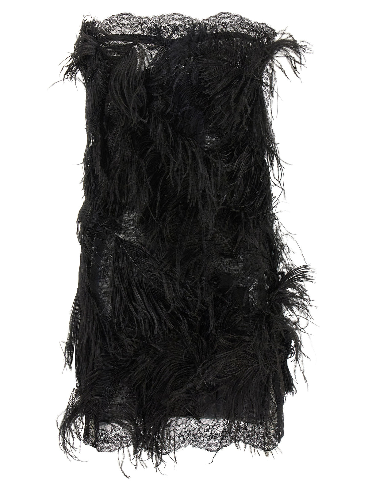 Black Polyamide Short Dress