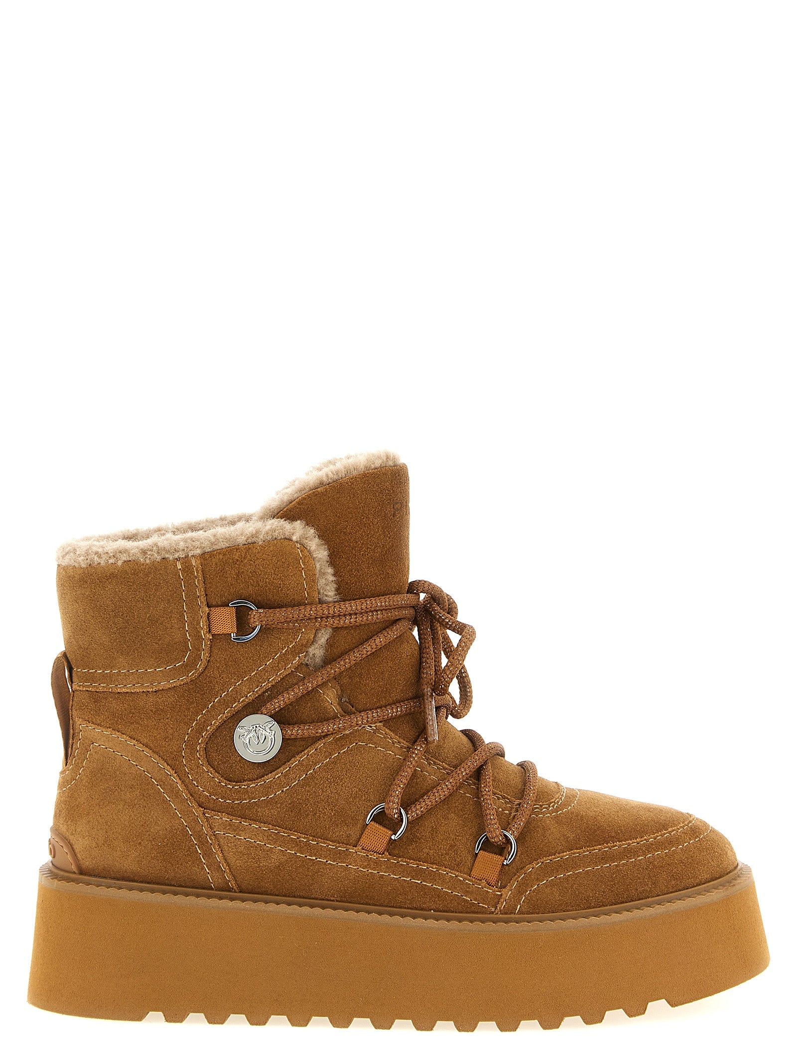 Brown Cowhide Flat Boots