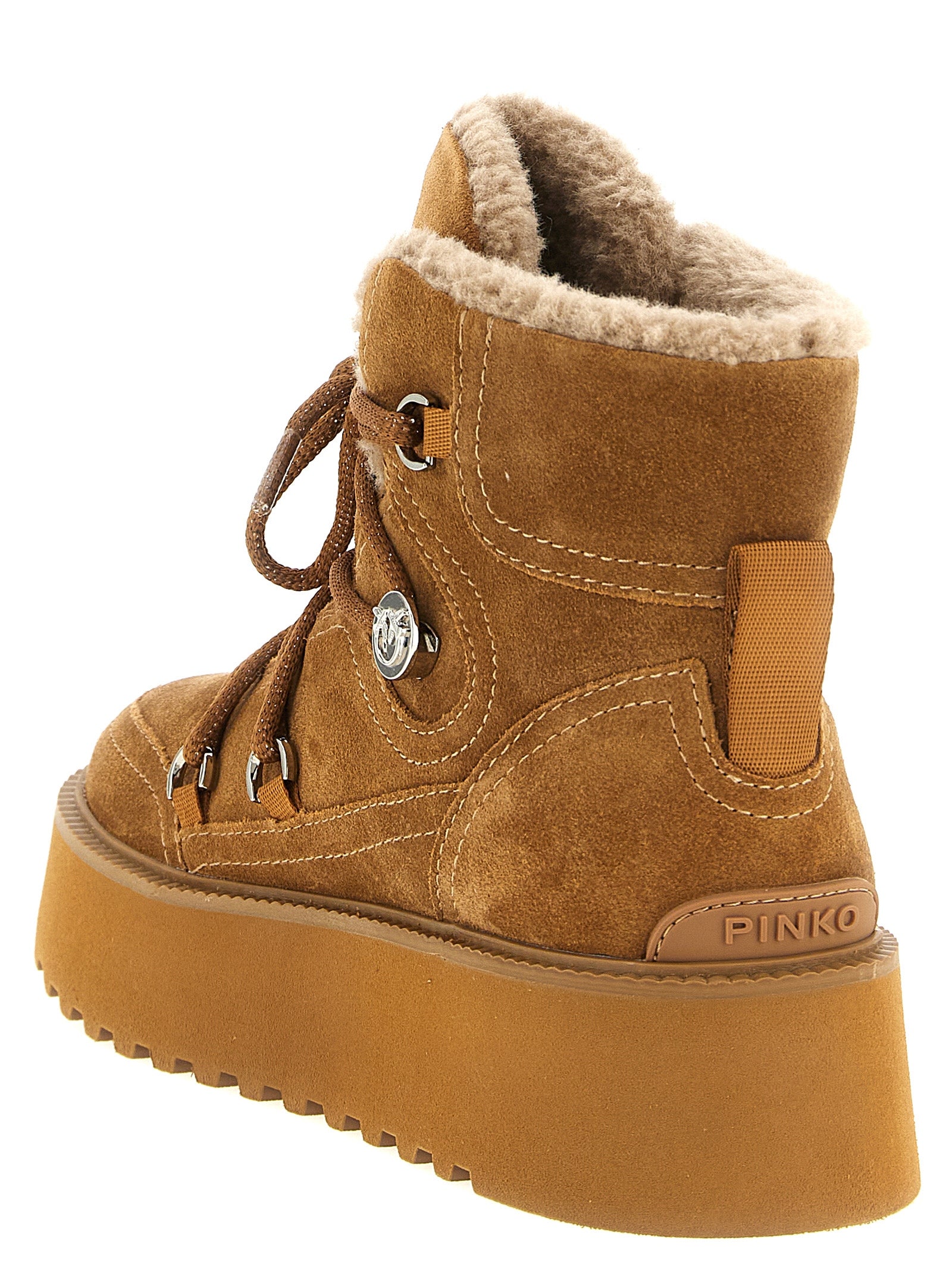 Brown Cowhide Flat Boots
