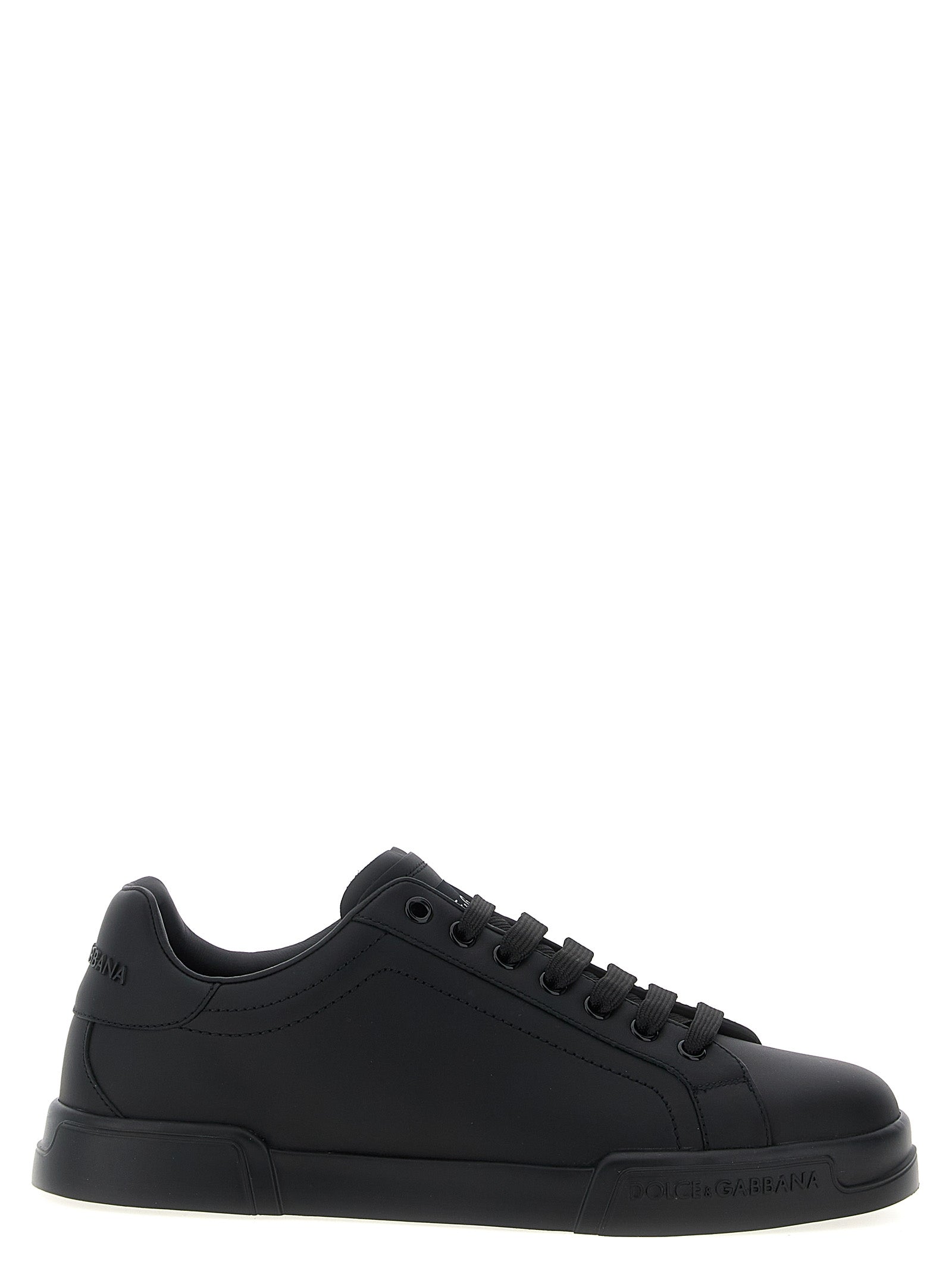 Black Calfskin Low Top Sneakers