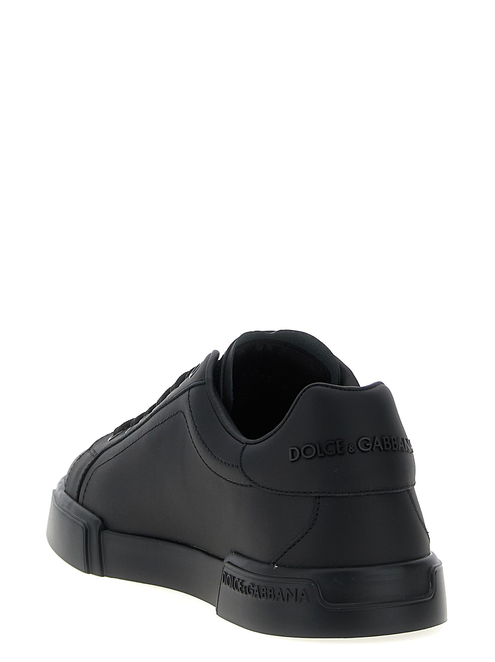Black Calfskin Low Top Sneakers