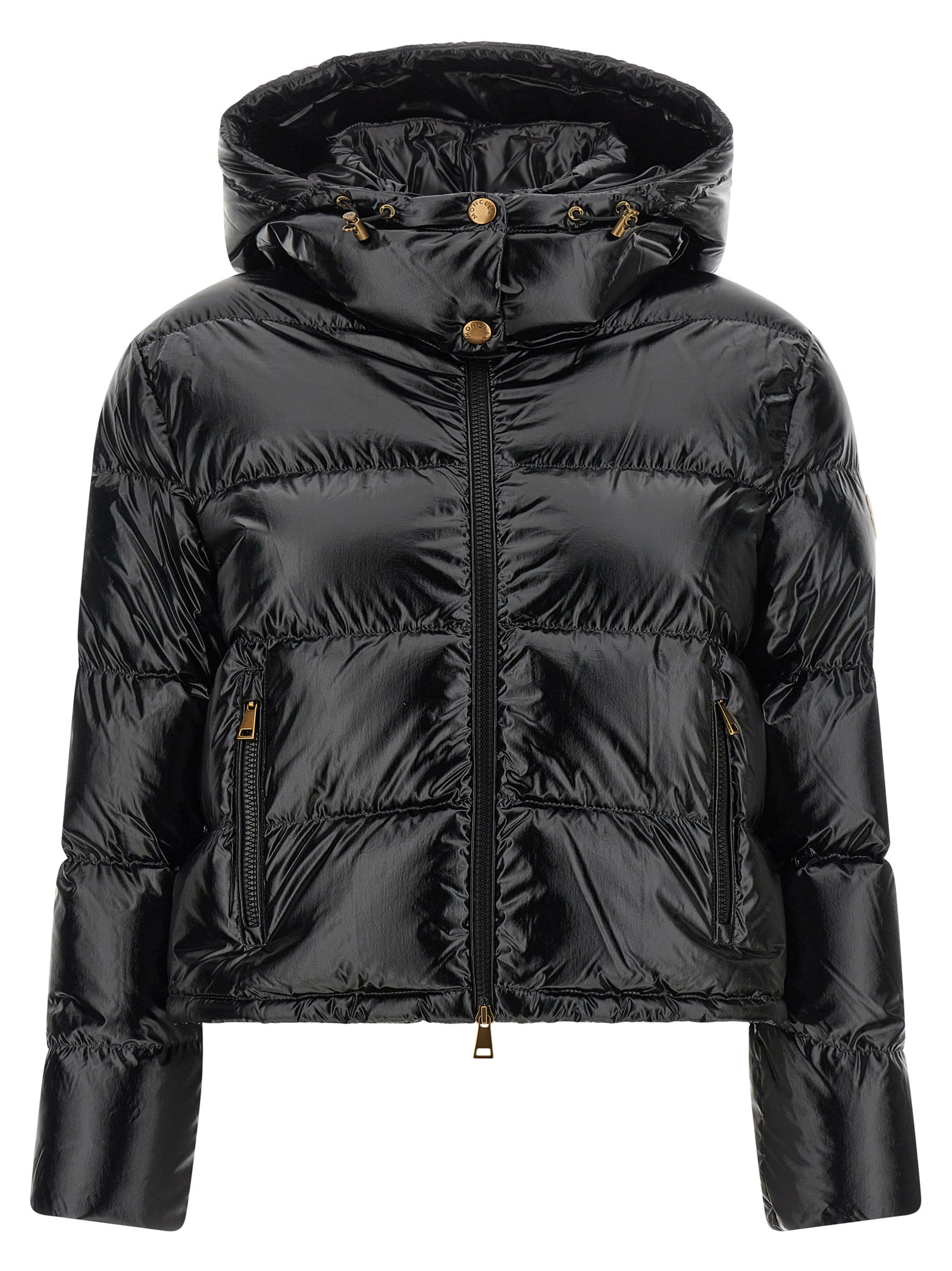 Black Polyamide Full-Length Jacket