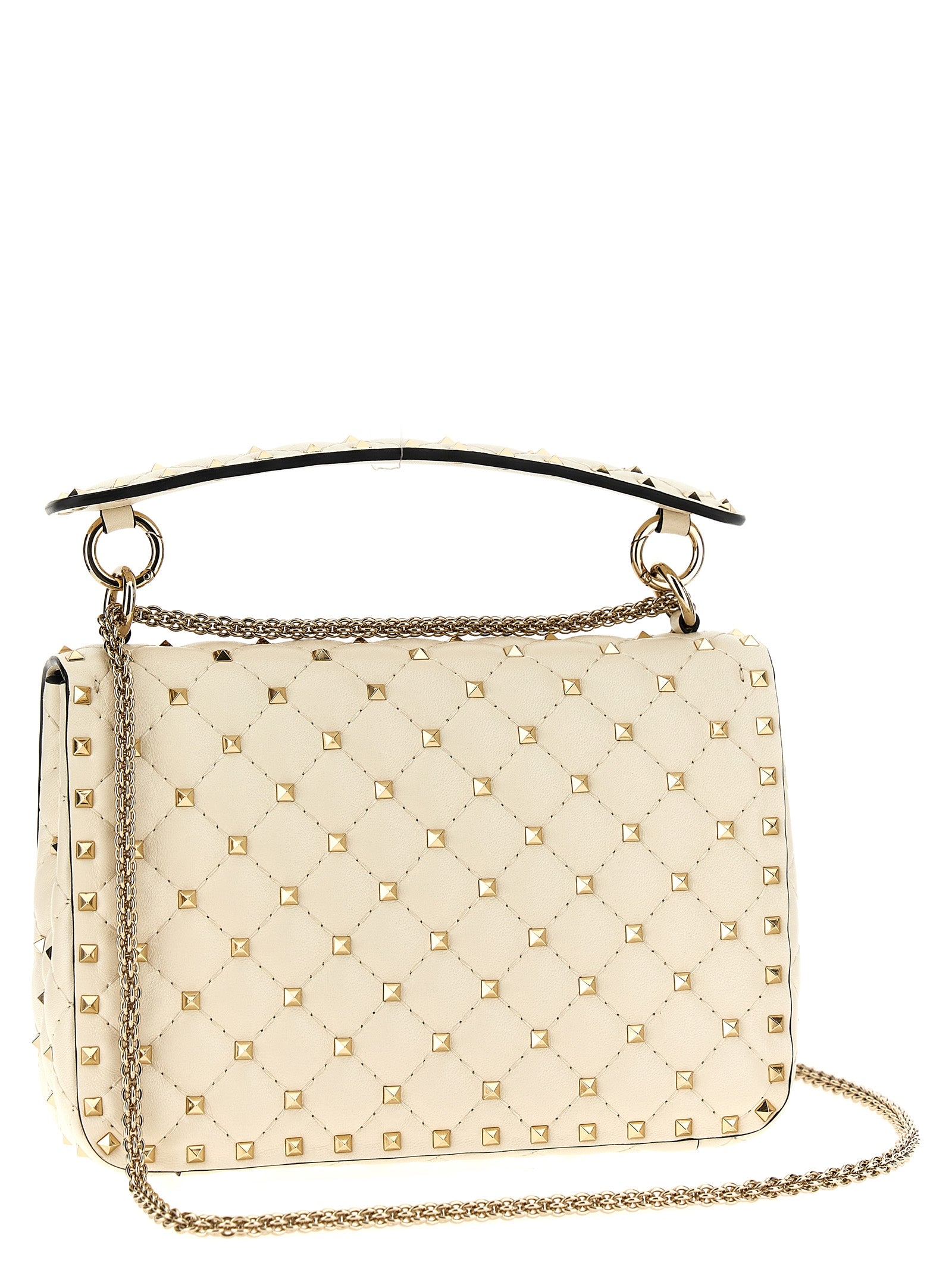 White Lamb Leather Shoulder Bag
