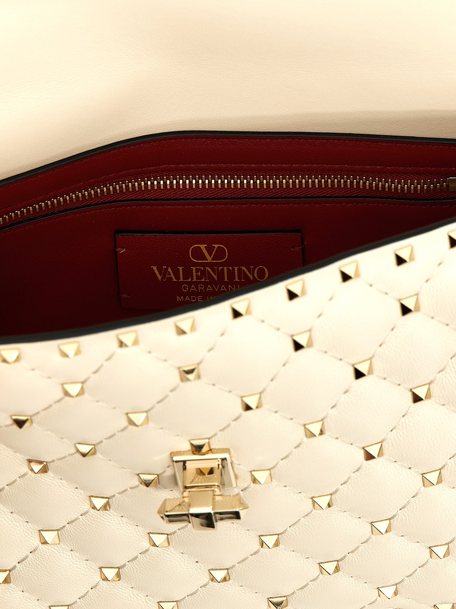 White Lamb Leather Shoulder Bag