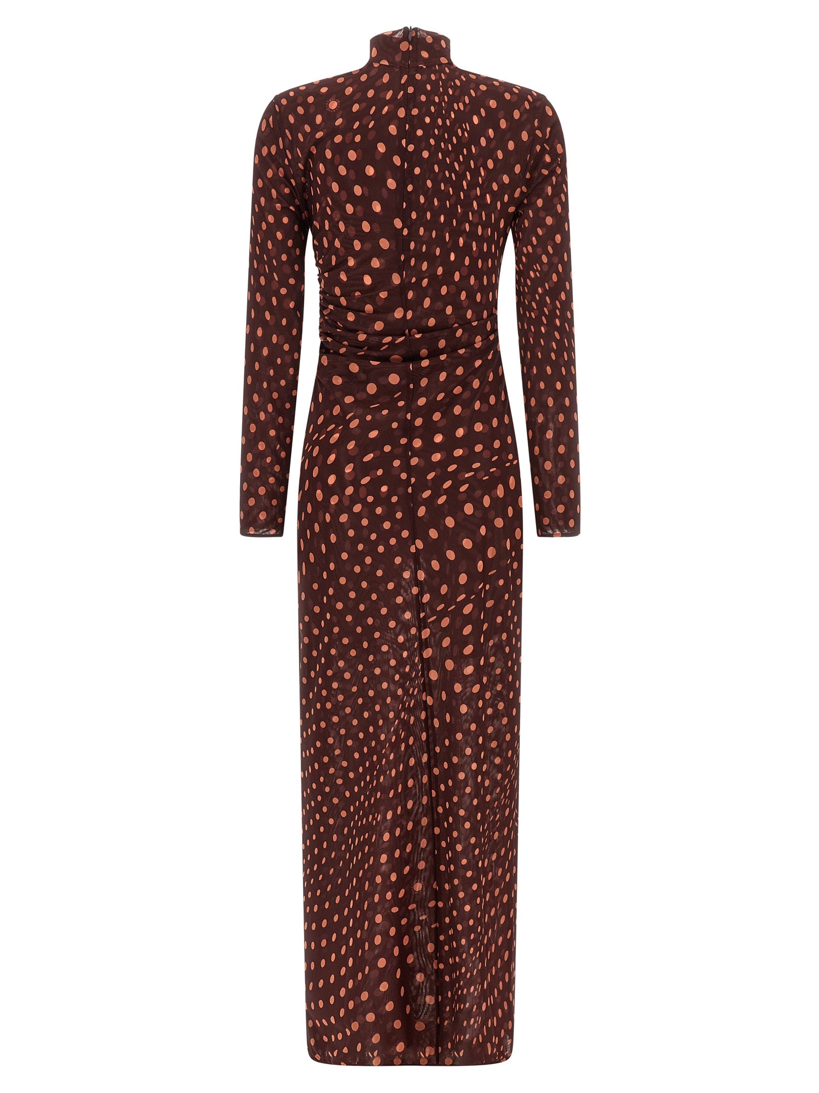 Bordeaux Polyamide Long Dress