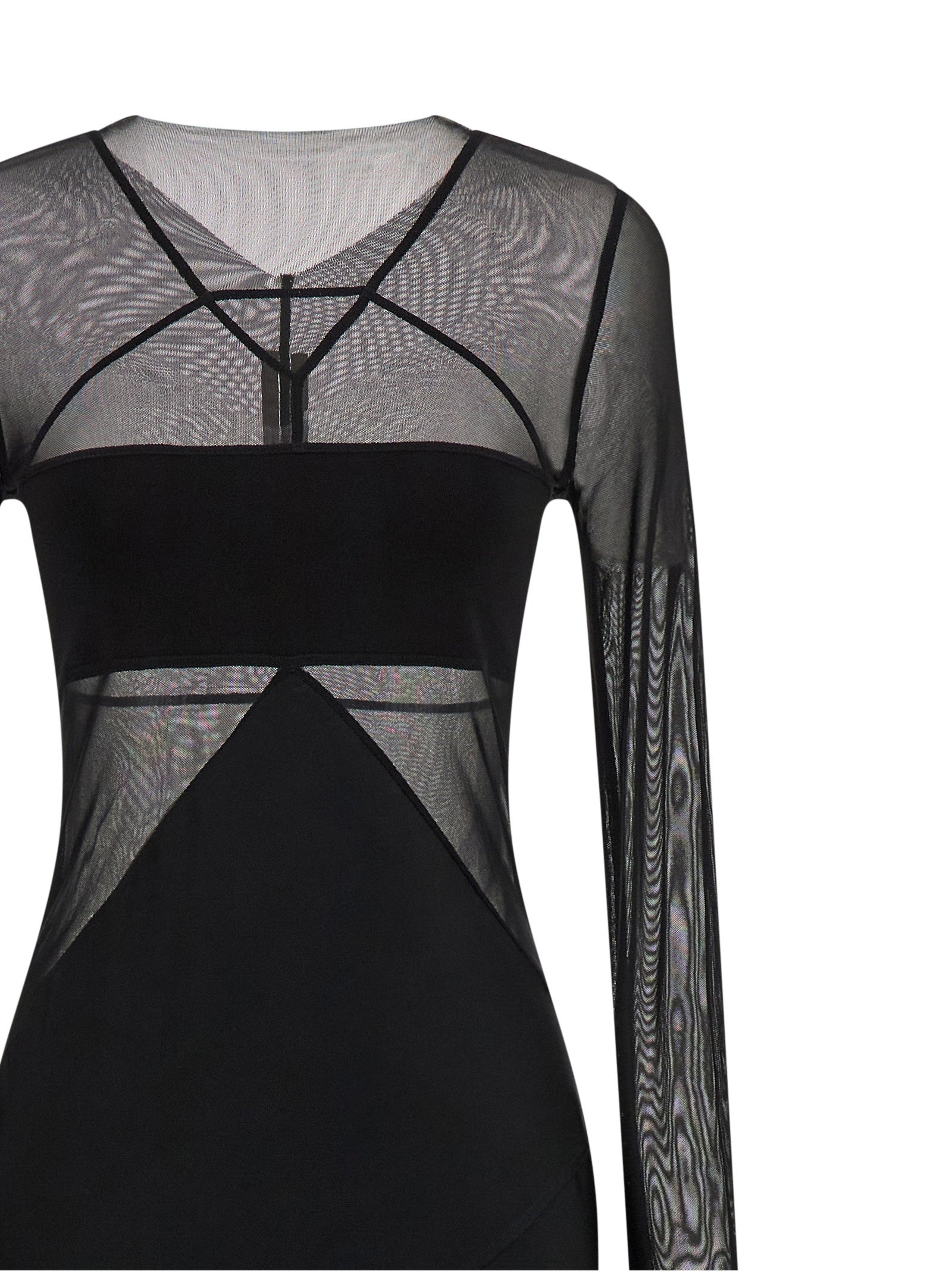 Black Nylon Long Dress