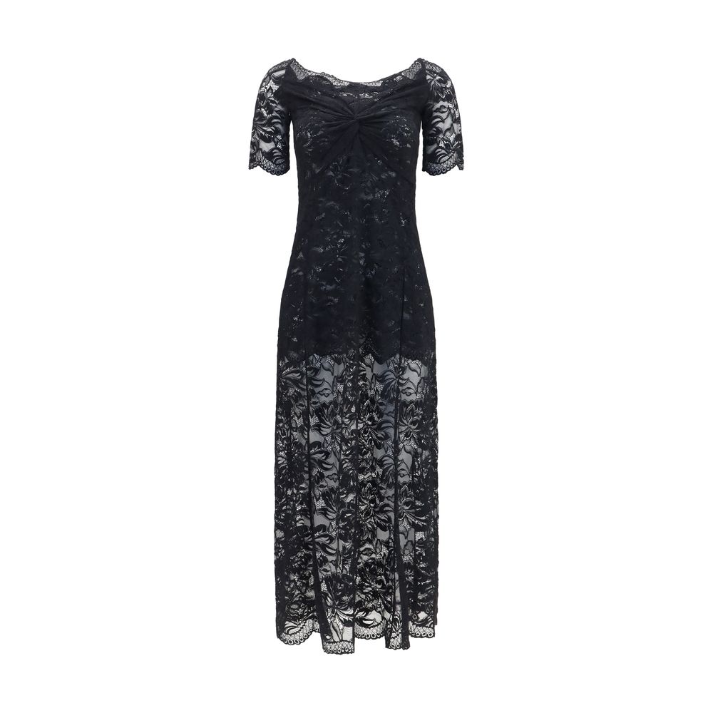 Black Polyamide Cocktail Dress