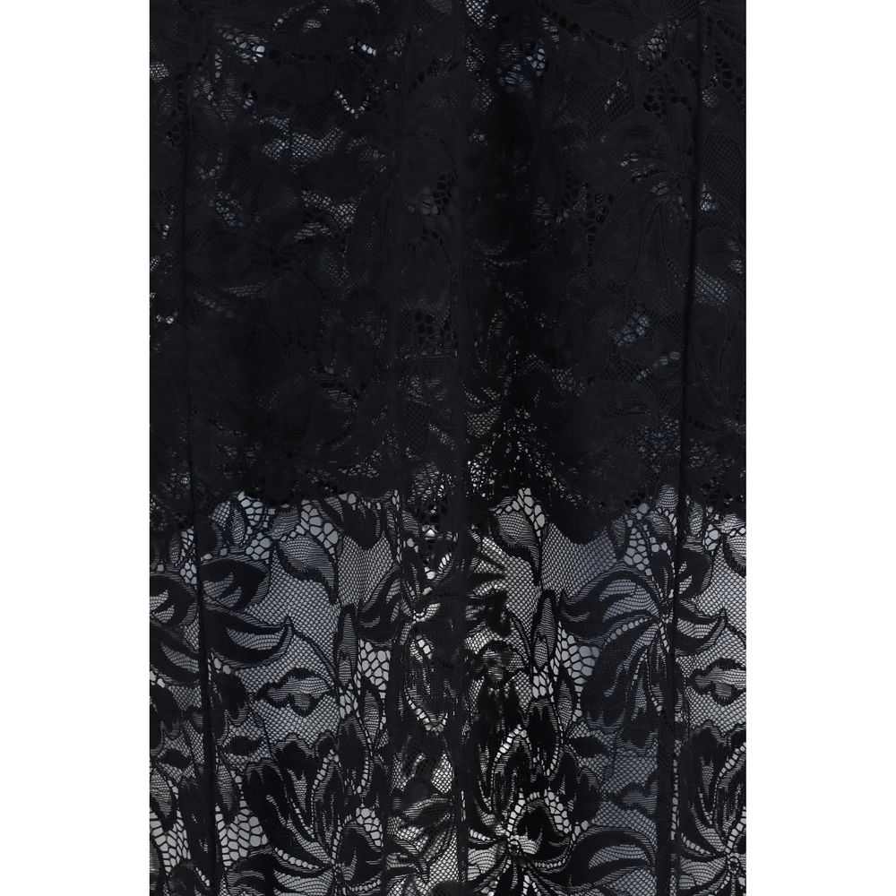 Black Polyamide Cocktail Dress