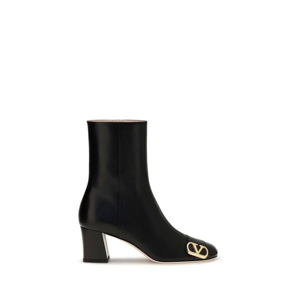 Black Goatskin Ankle Boots