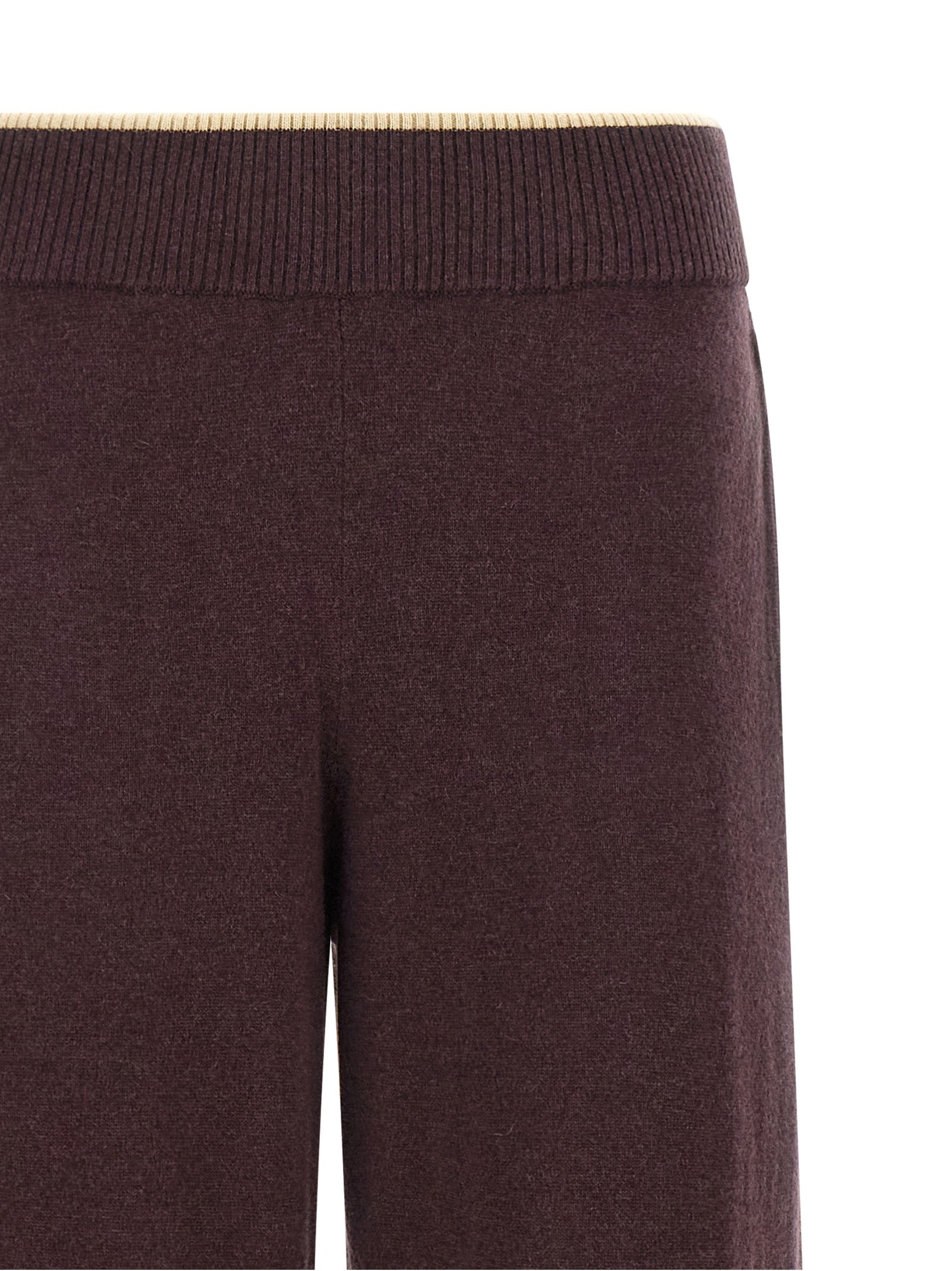 Purple Wool Casual Pants