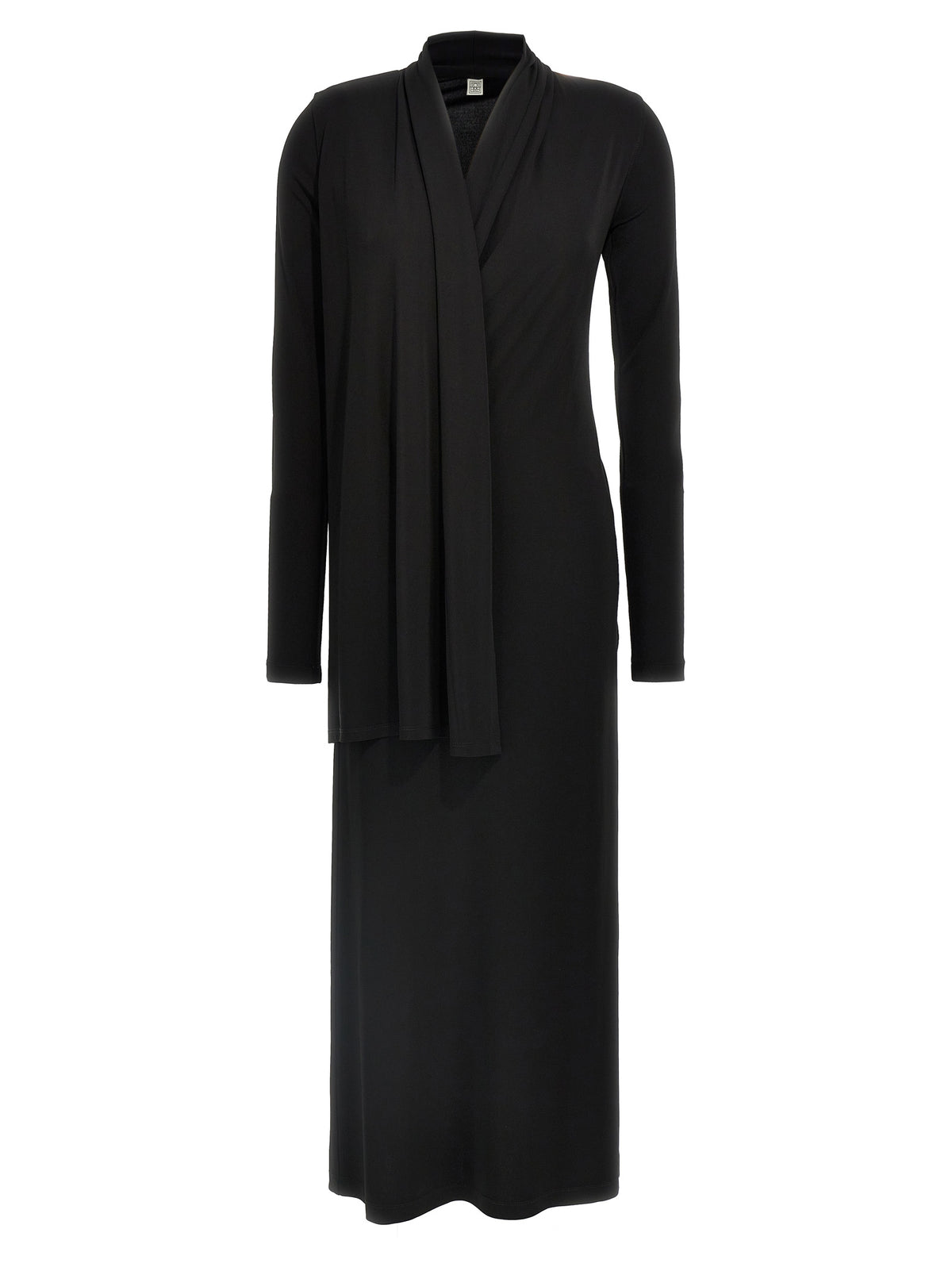 Black Viscose Long Dress