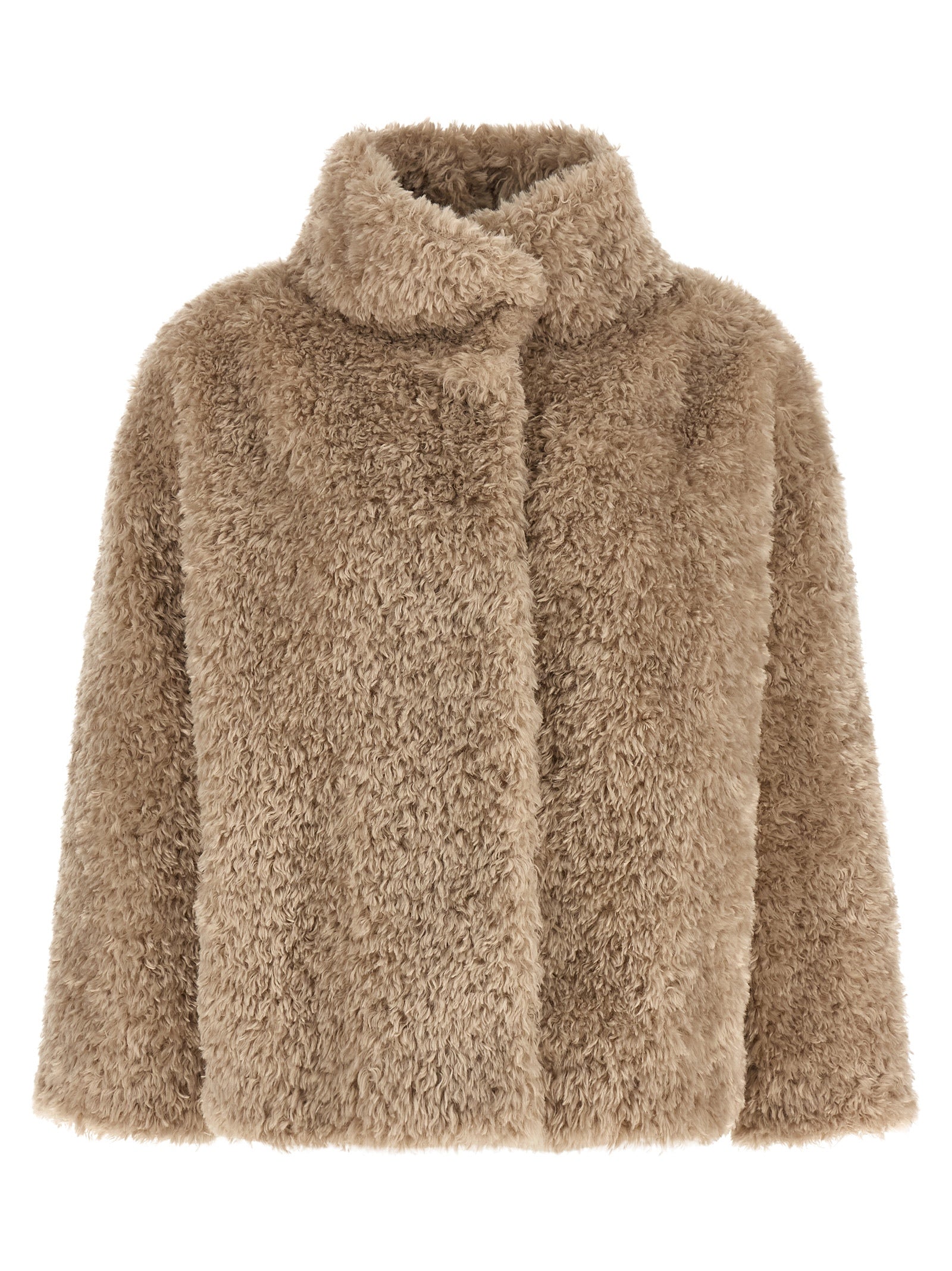 Beige Polyester Coat
