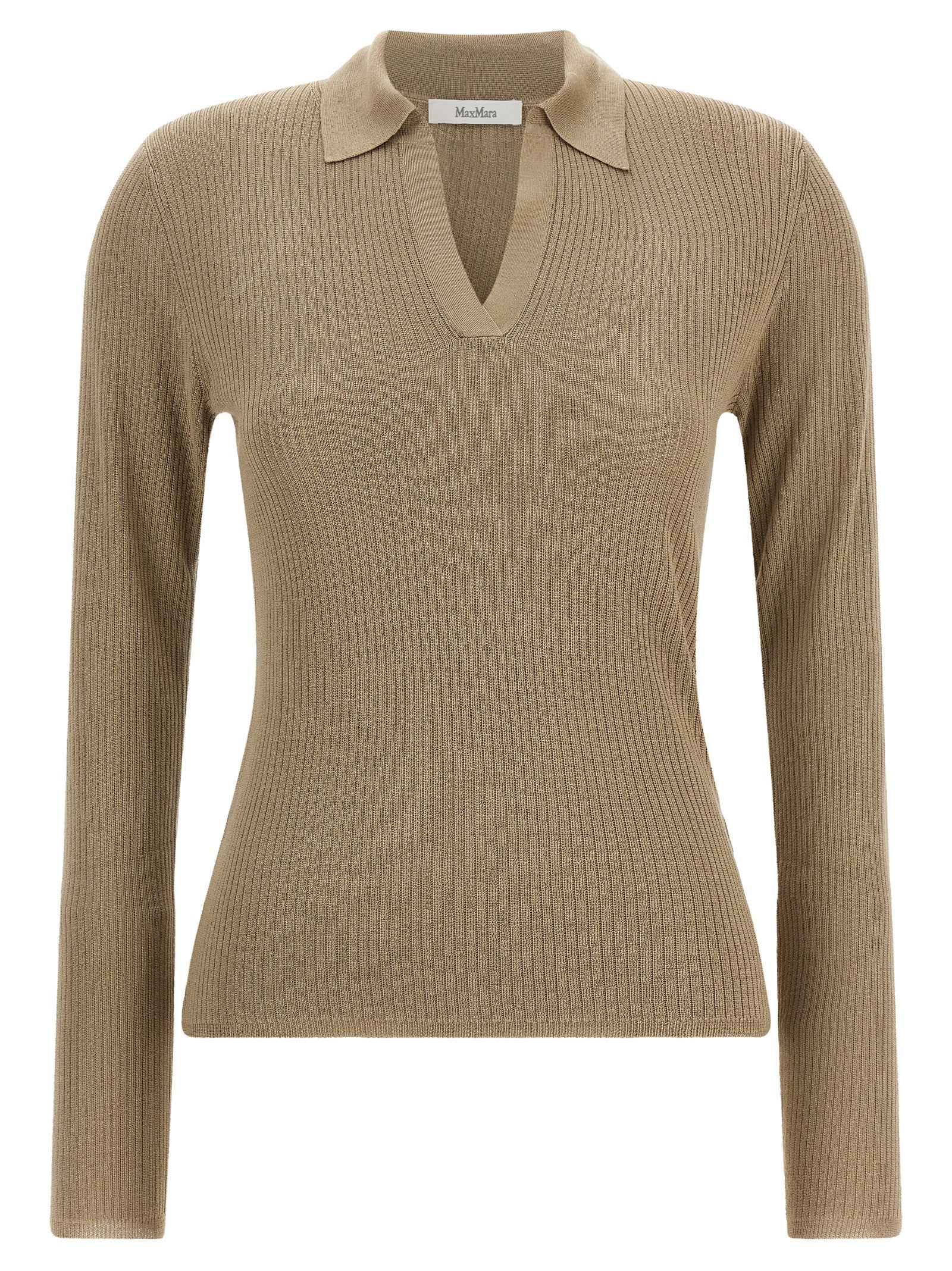 Beige Silk Cardigan