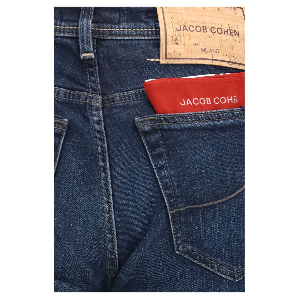 Blue Cotton Slim Fit Jeans