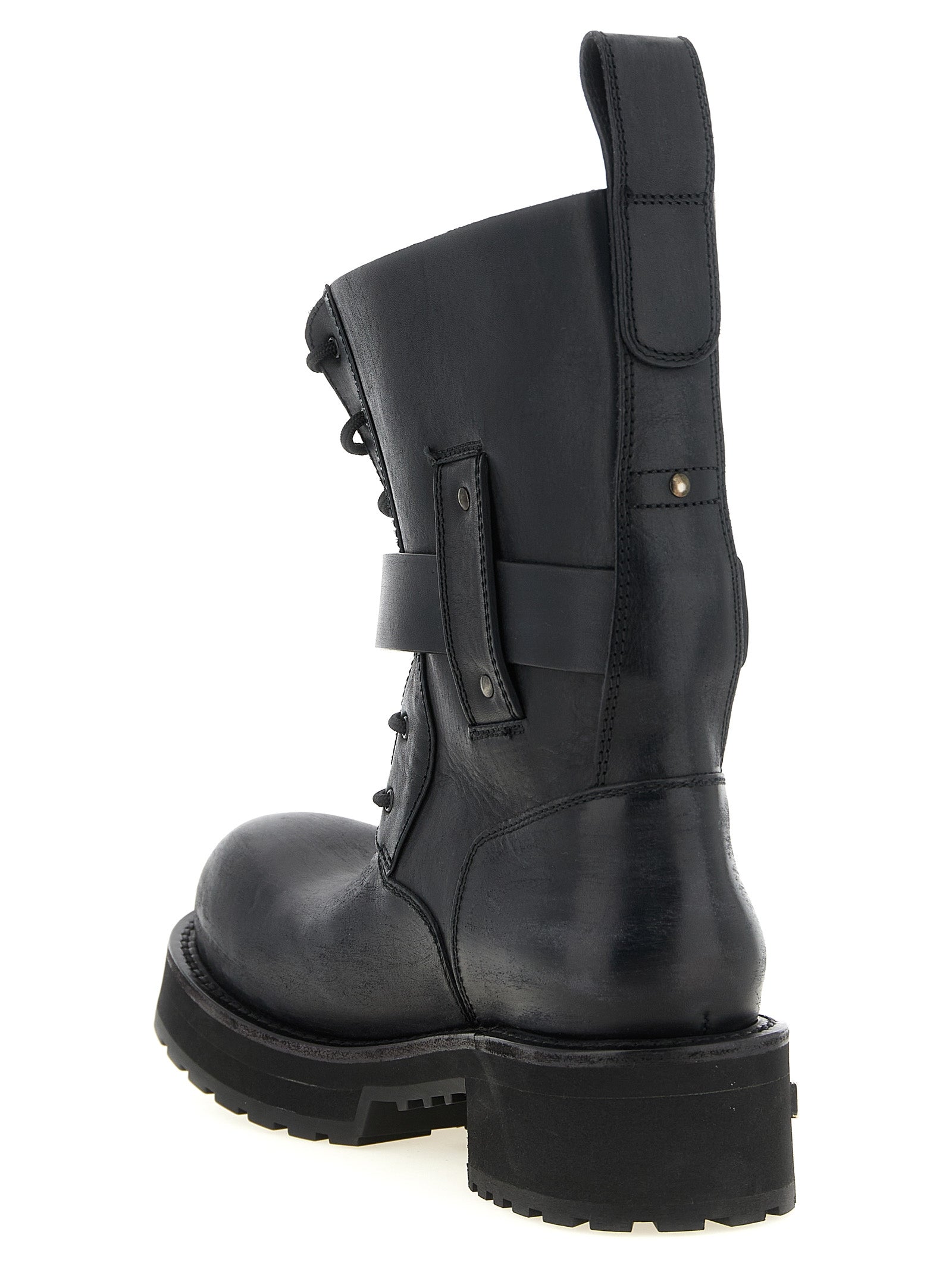 Black Calfskin Ankle Boots