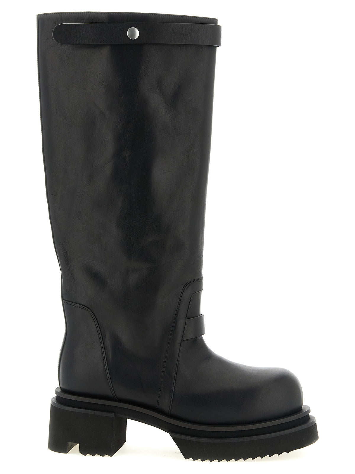 Black Calfskin Over The Knee
