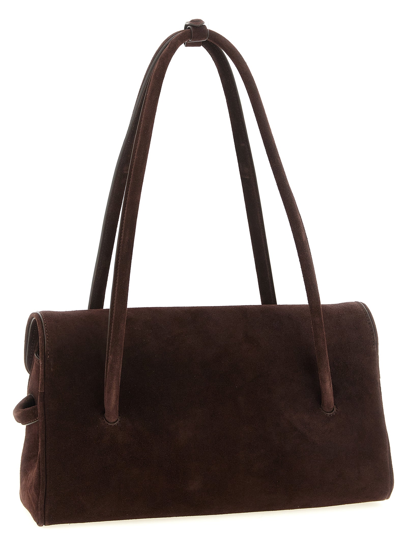 Brown Calfskin Shoulder Bag