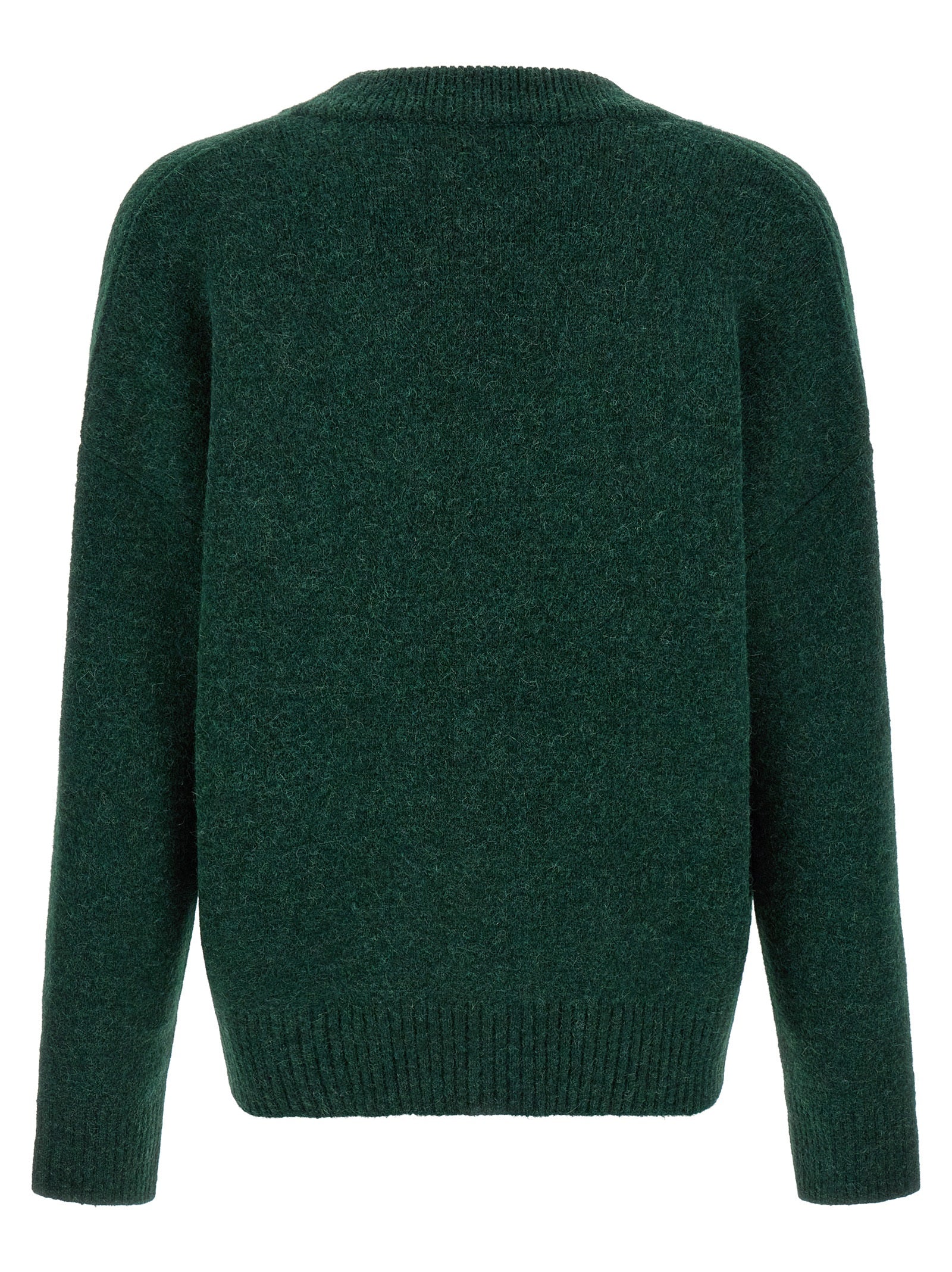 Bicolor Alpaca Leather Cardigan