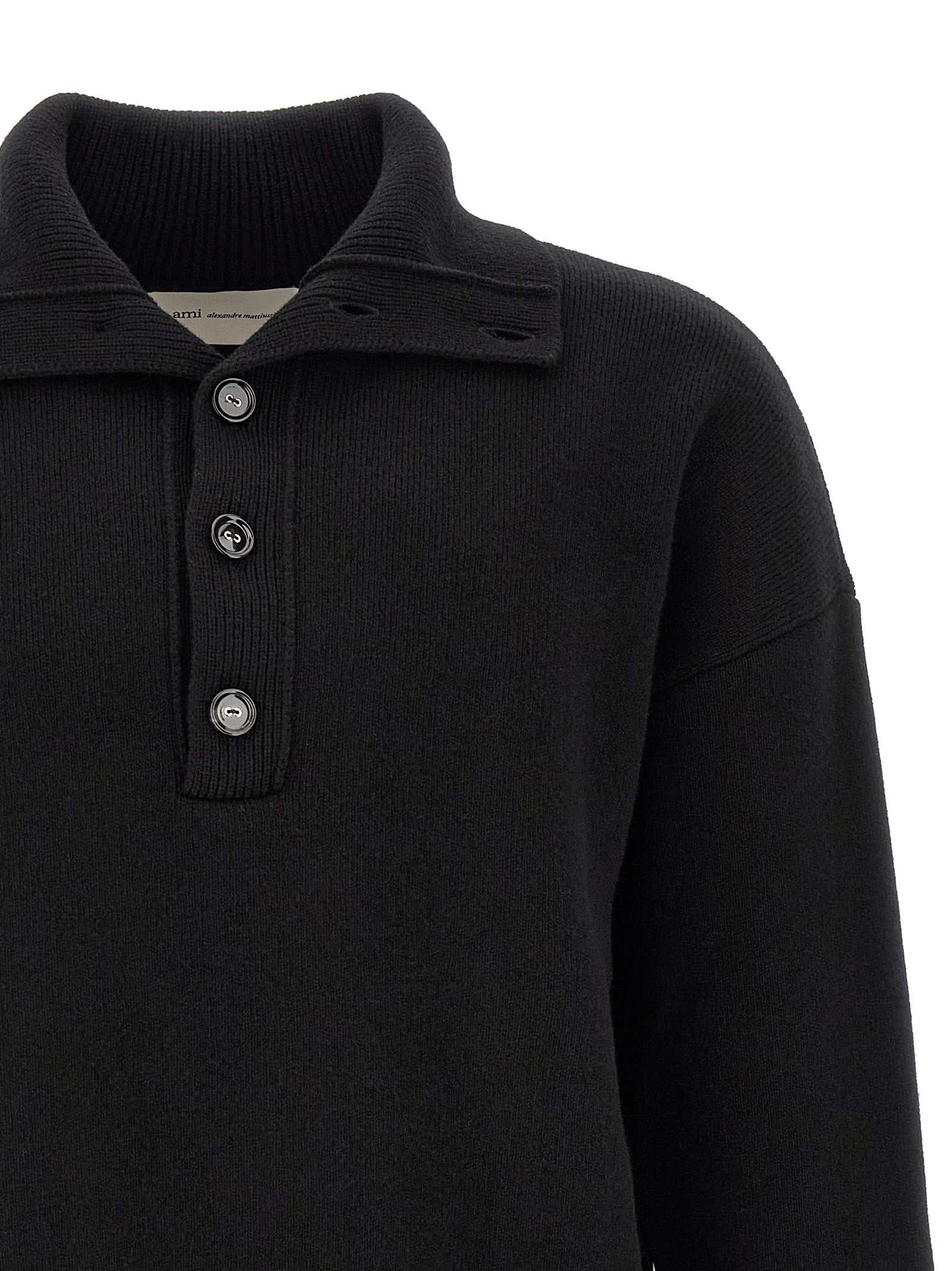 Black Wool Cardigan