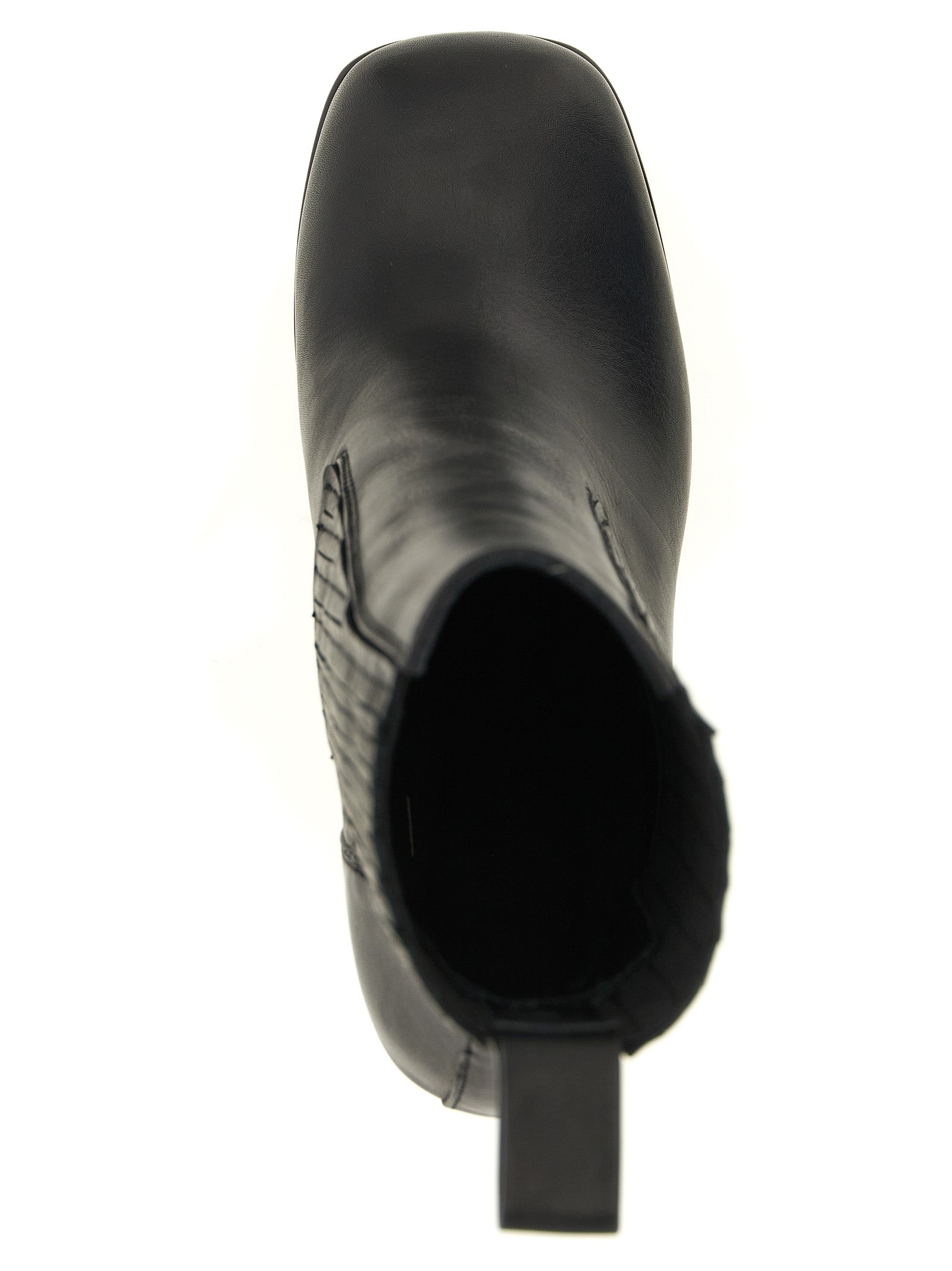 Black Calfskin Ankle Boots