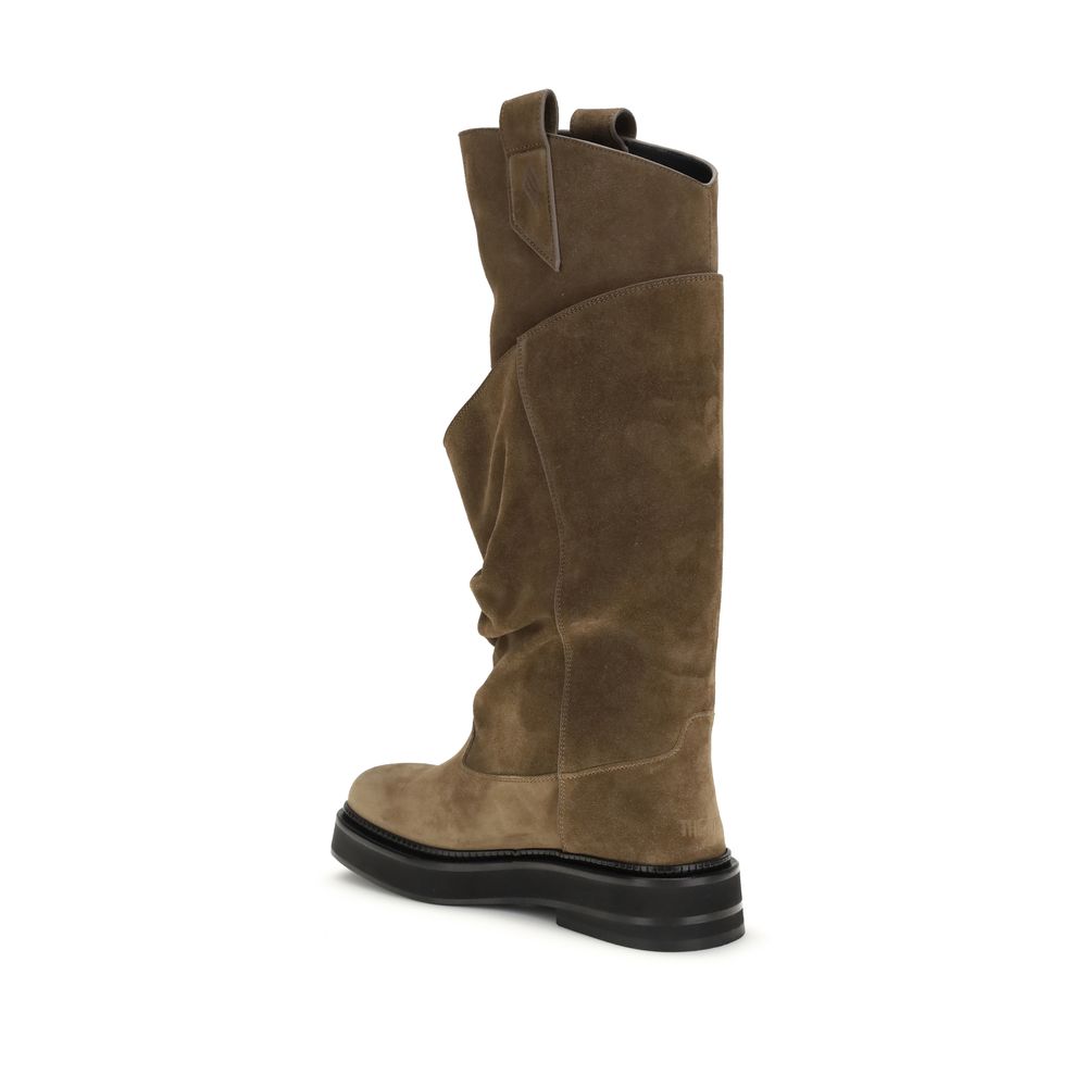 Brown Calf Leather Bos Taurus Lace-Up Boots