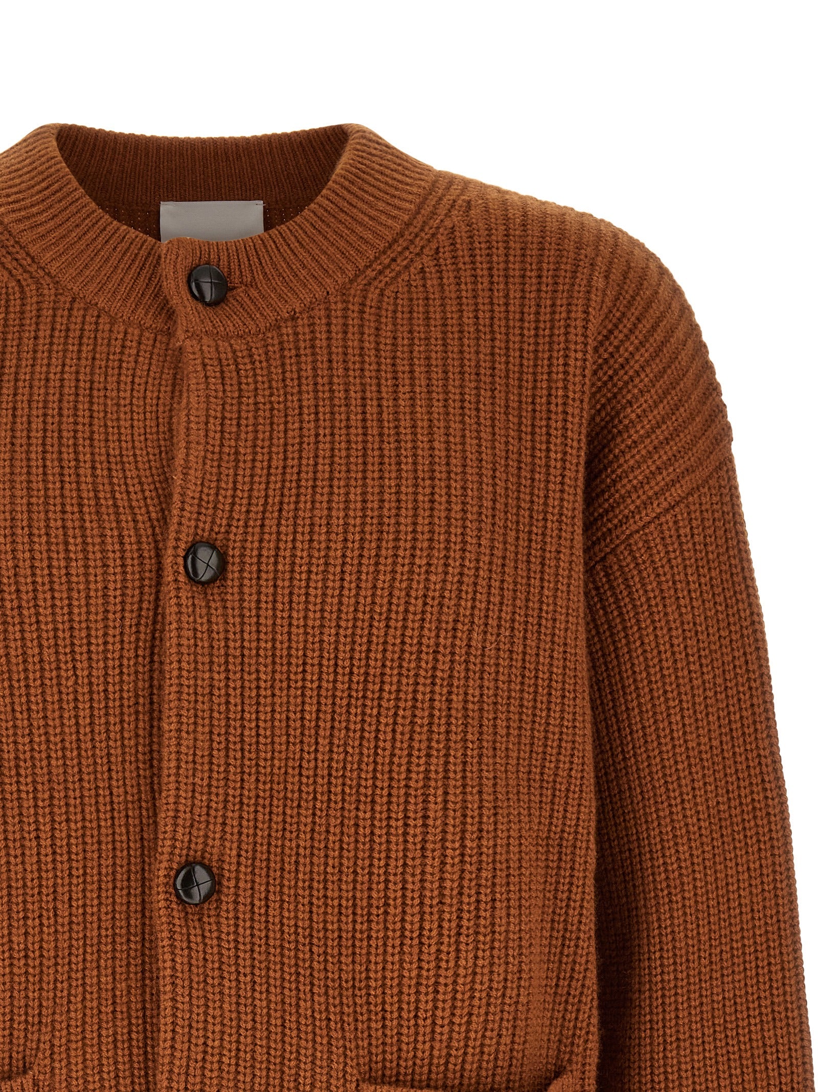 Brown Merino Wool Cardigan