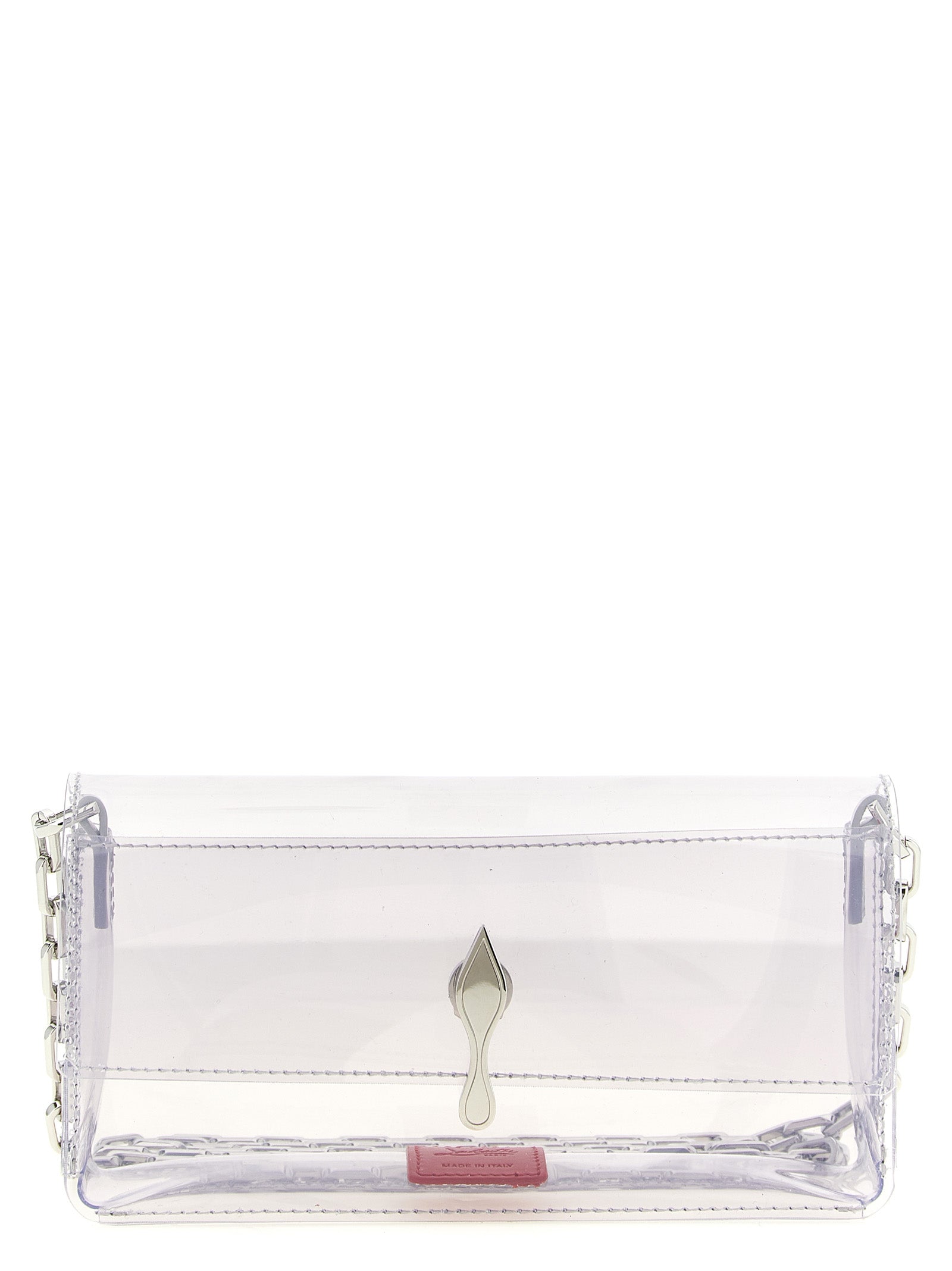 Silver Pvc Clutch Bag