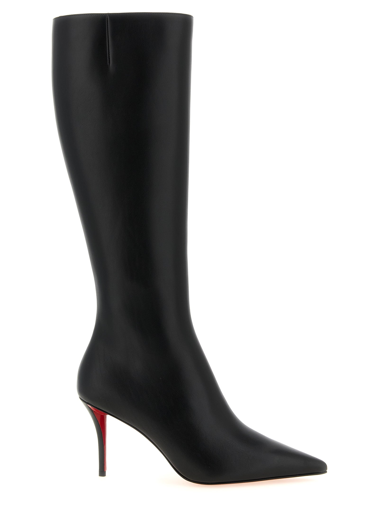Black Calfskin Over The Knee