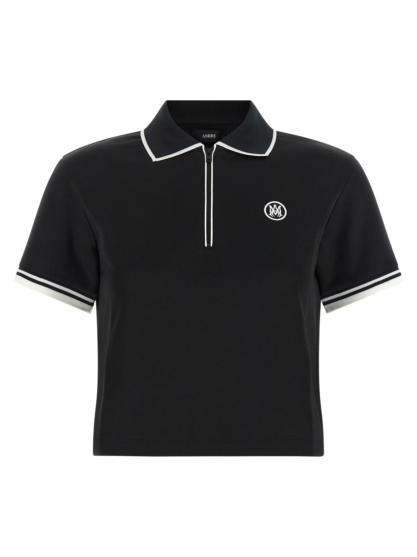 Black Polyester Polo Shirt