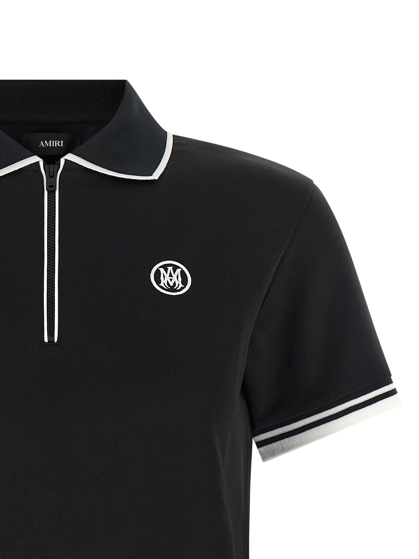 Black Polyester Polo Shirt