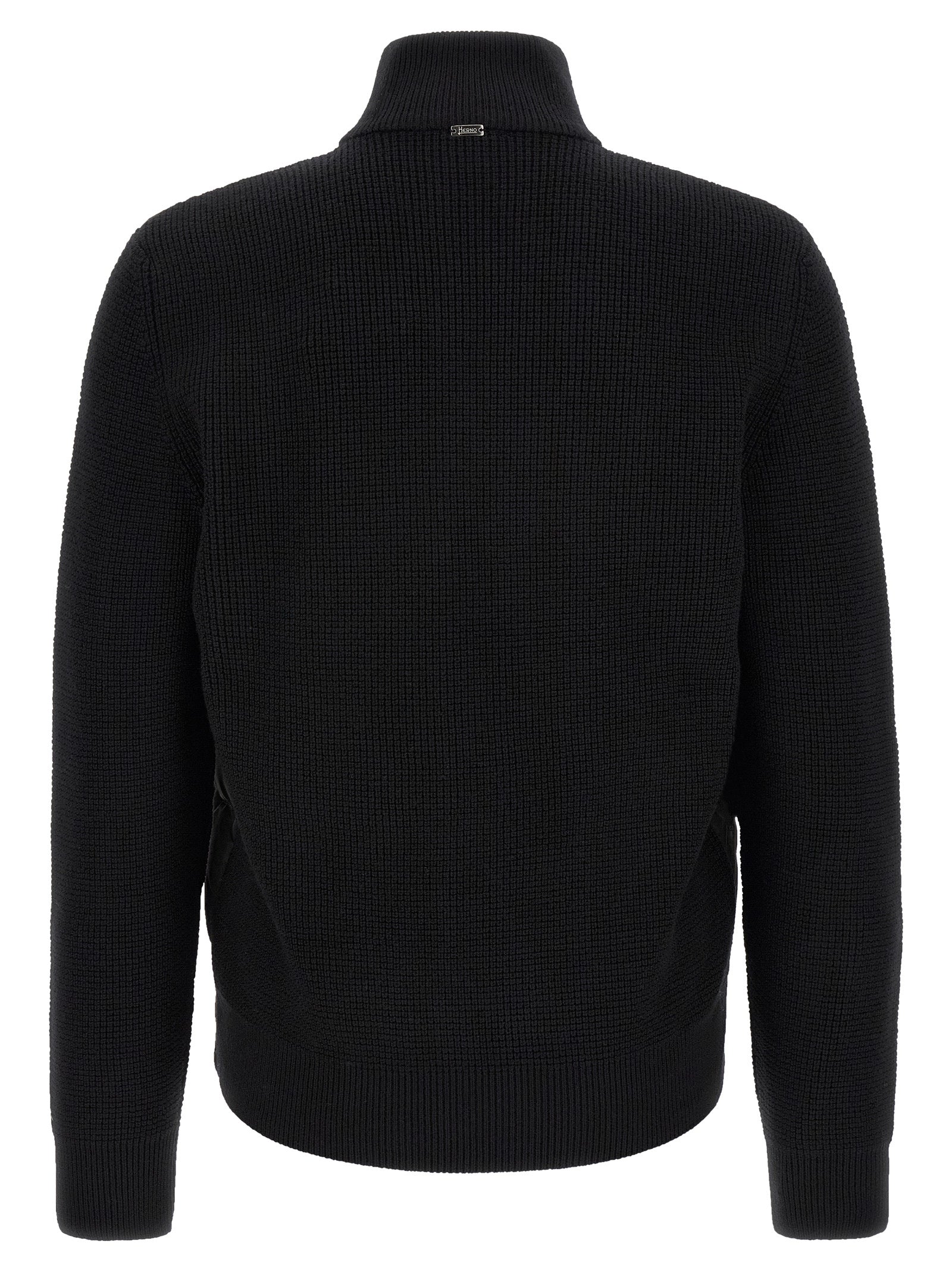 Black Wool Full-Length Jacket