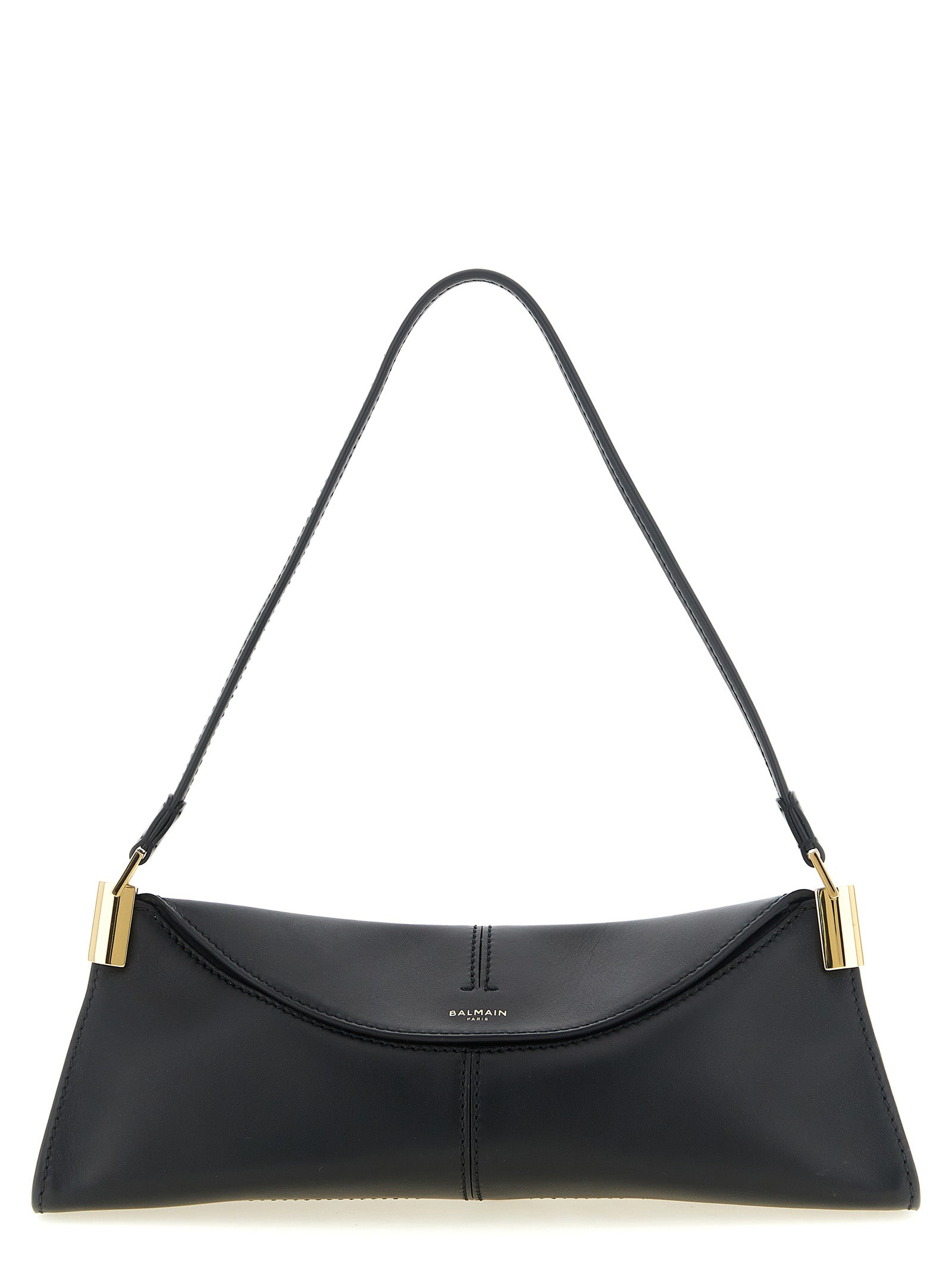 Black Calfskin Shoulder Bag