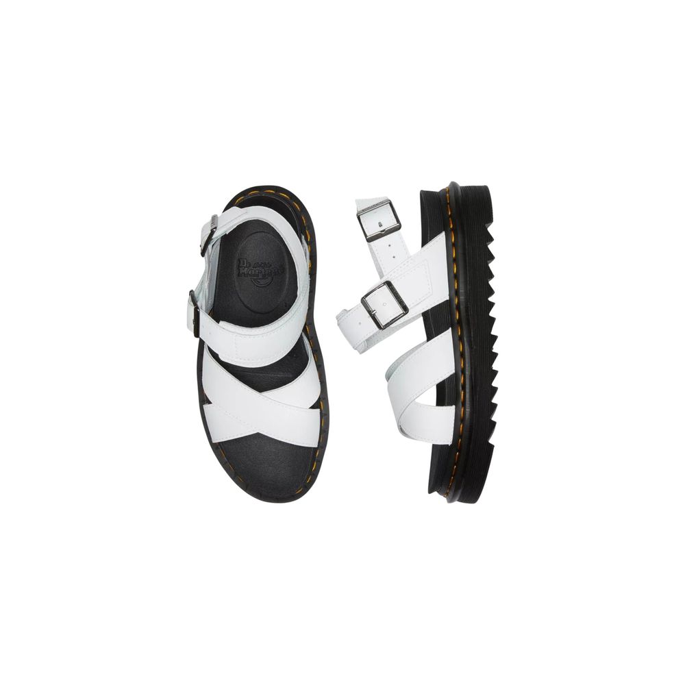 White Leather Strap-On Sandals