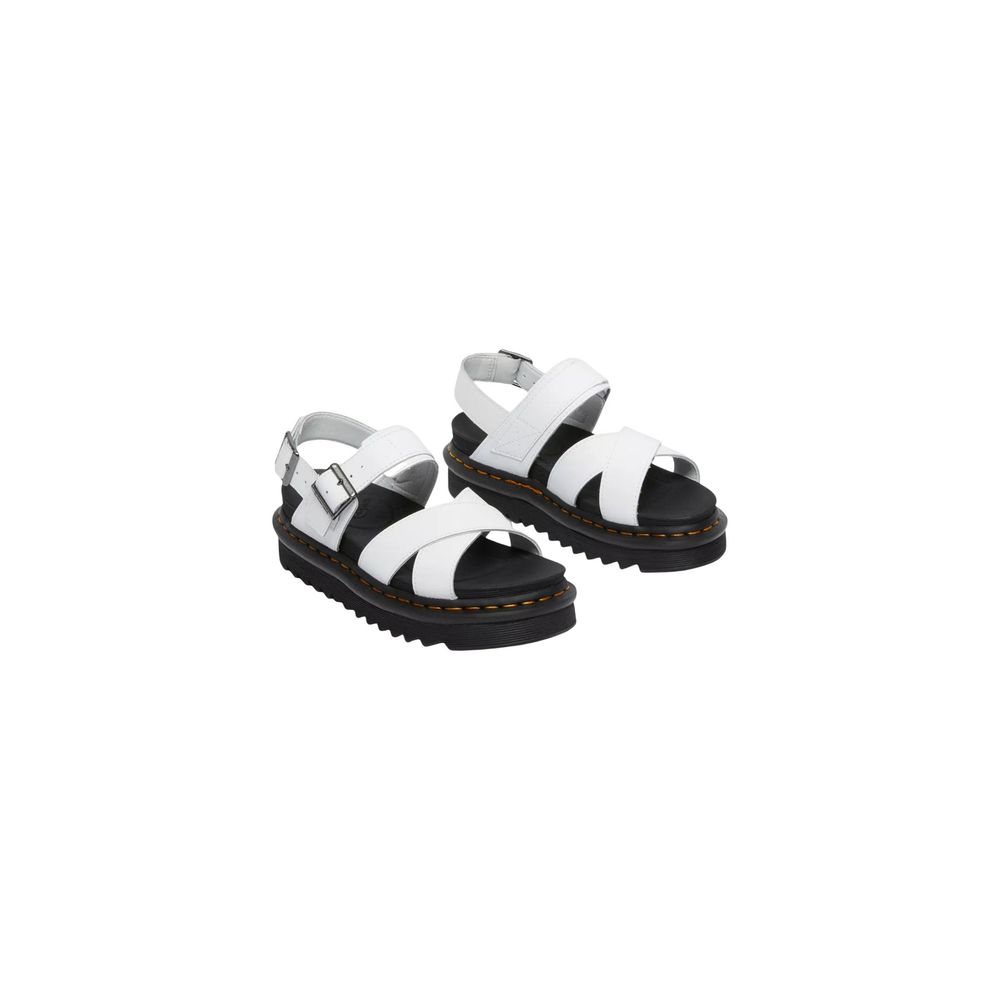 White Leather Strap-On Sandals