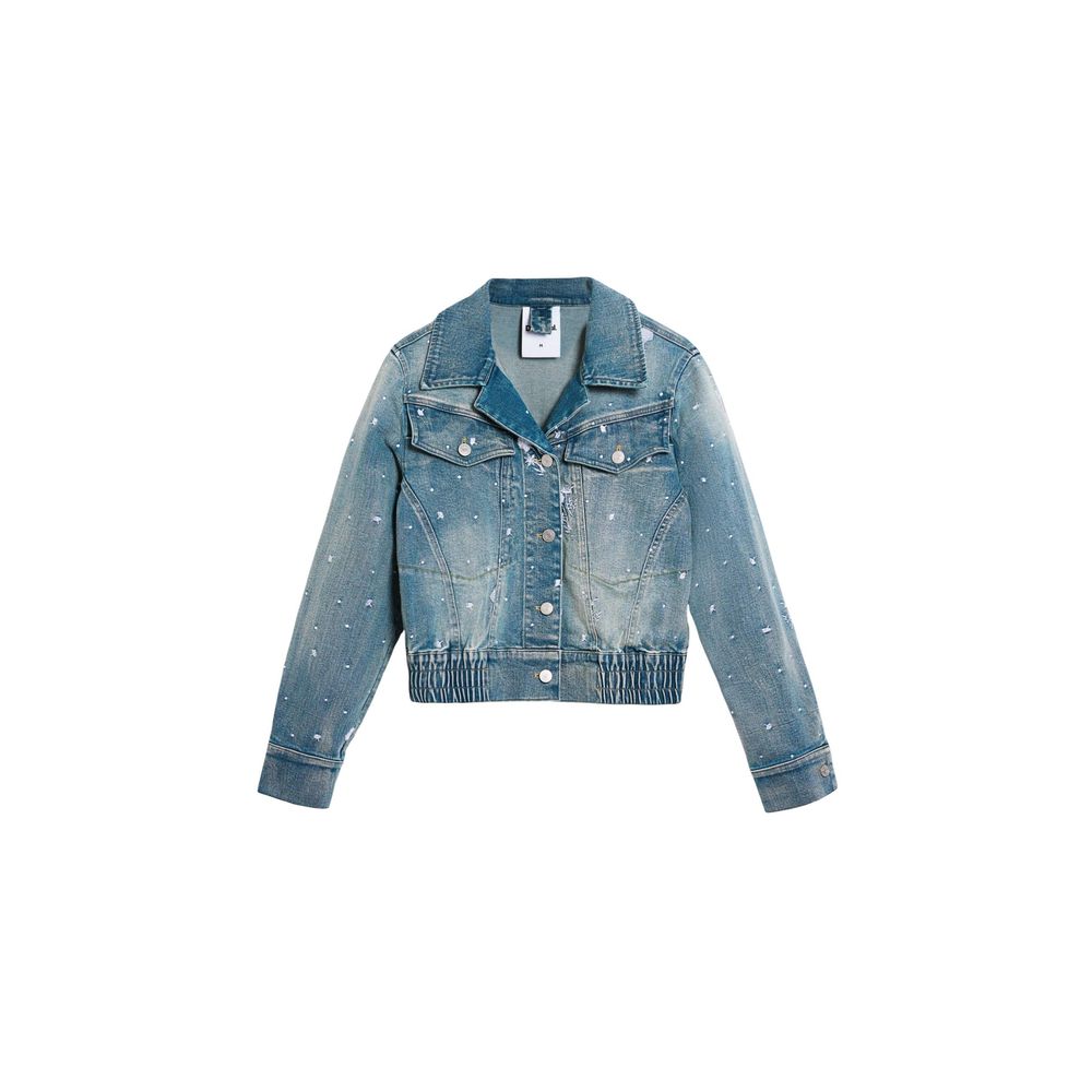 Blue Elastane Denim Jacket