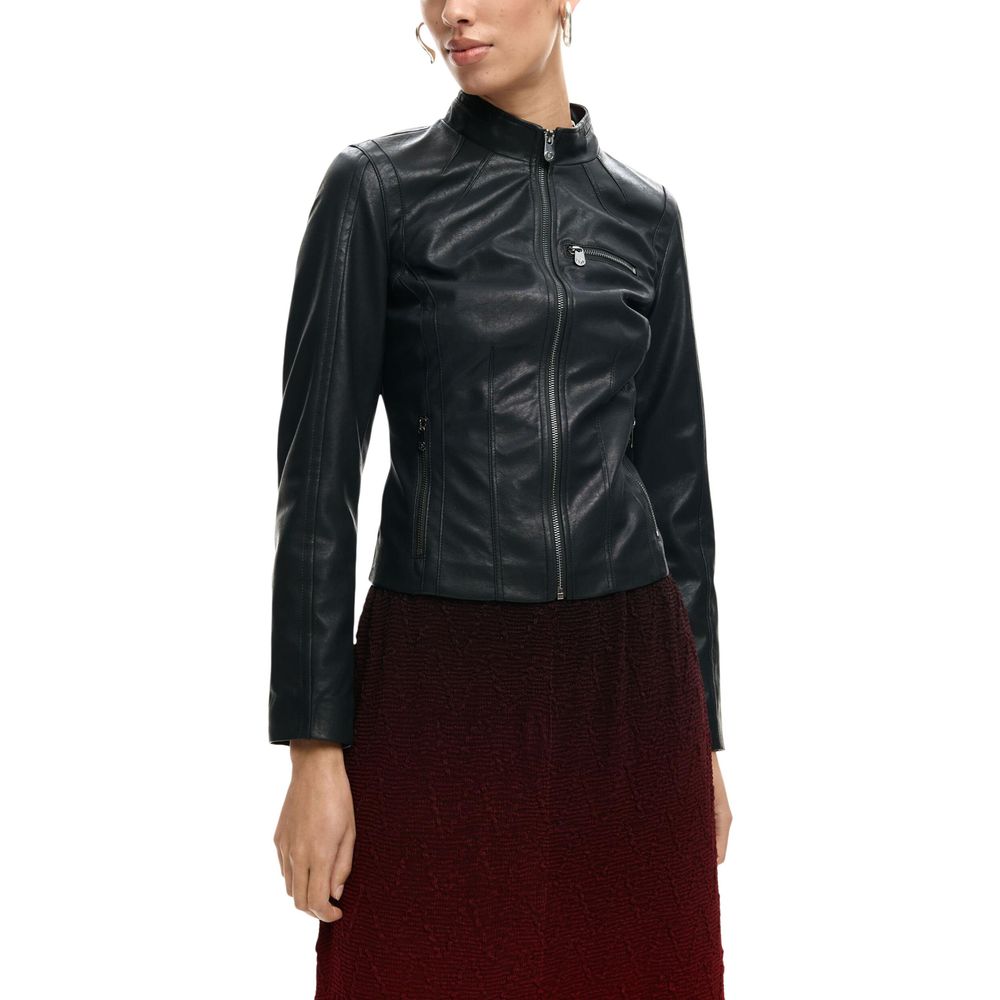 Black Polyethylene Leather Jacket