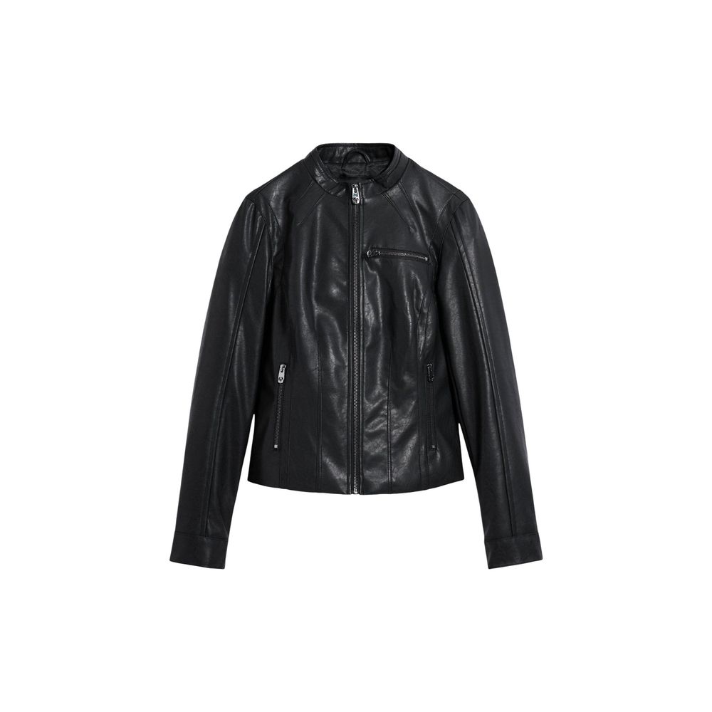 Black Polyethylene Leather Jacket
