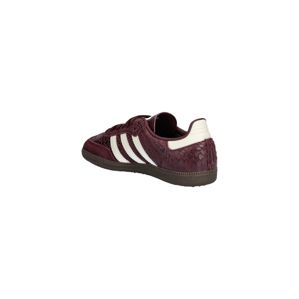 Bordeaux Leather Low Top Sneakers