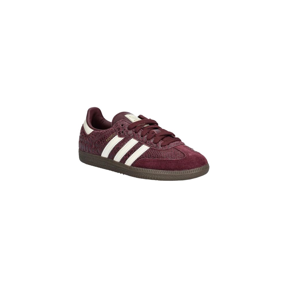 Bordeaux Leather Low Top Sneakers