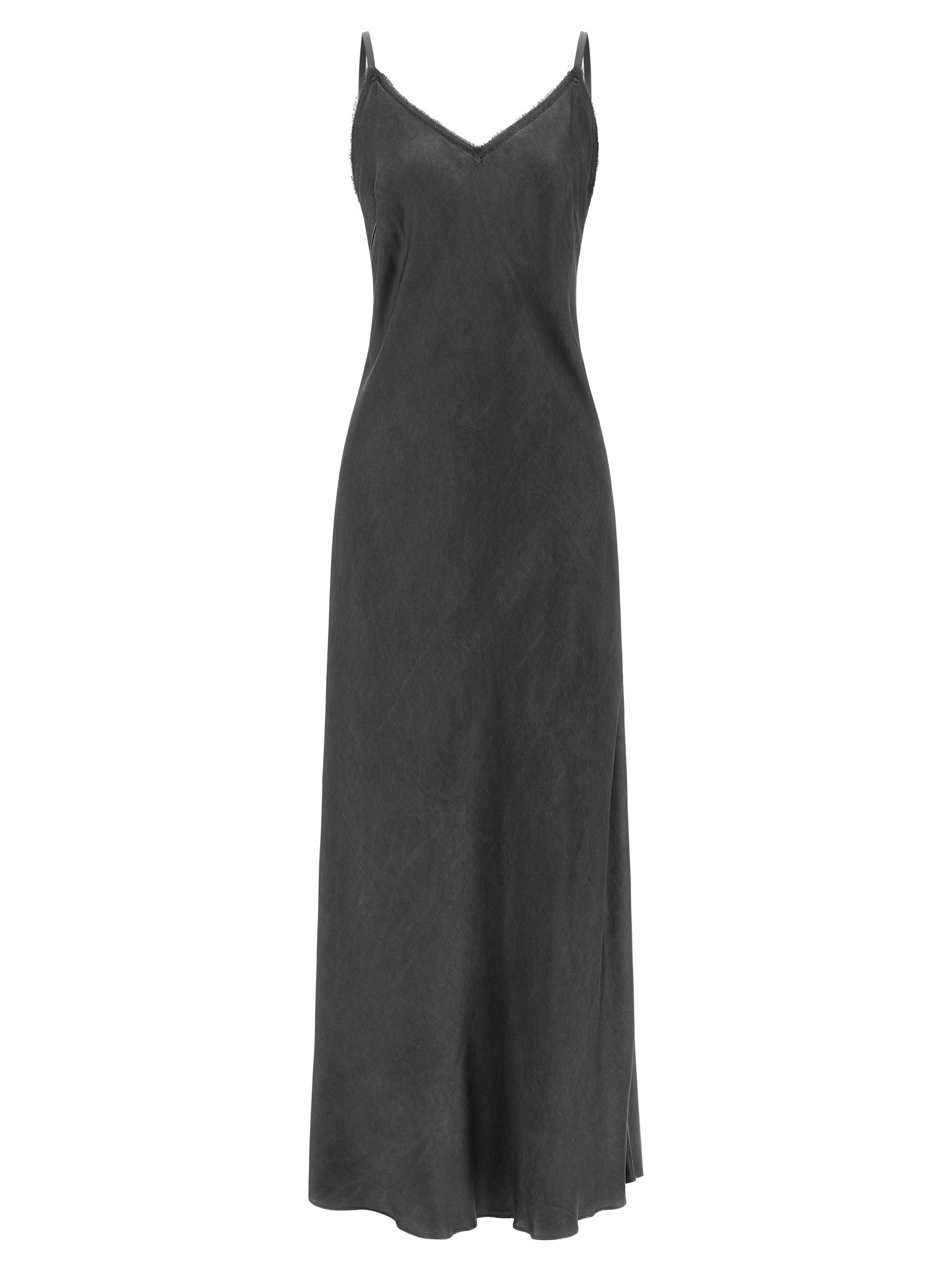 Black Viscose Long Dress