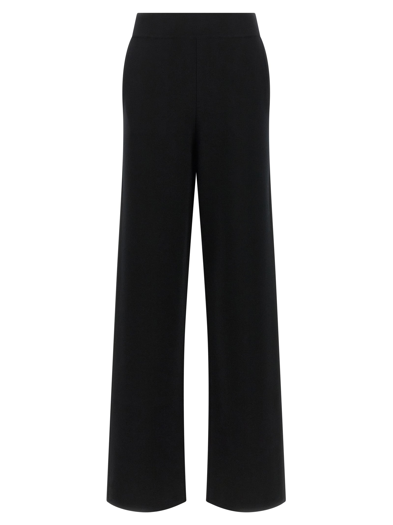 Black Wool Casual Pants