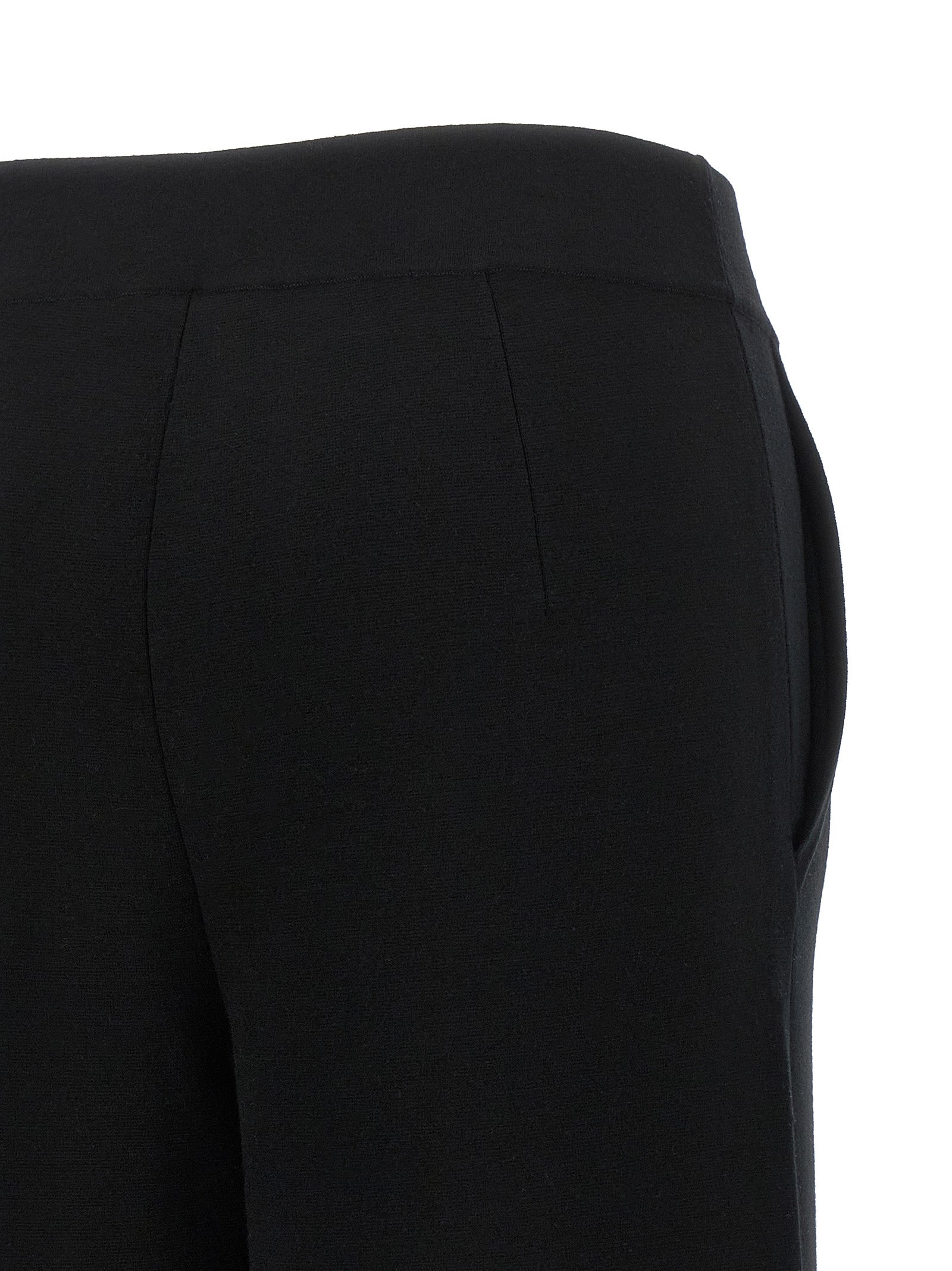 Black Wool Casual Pants