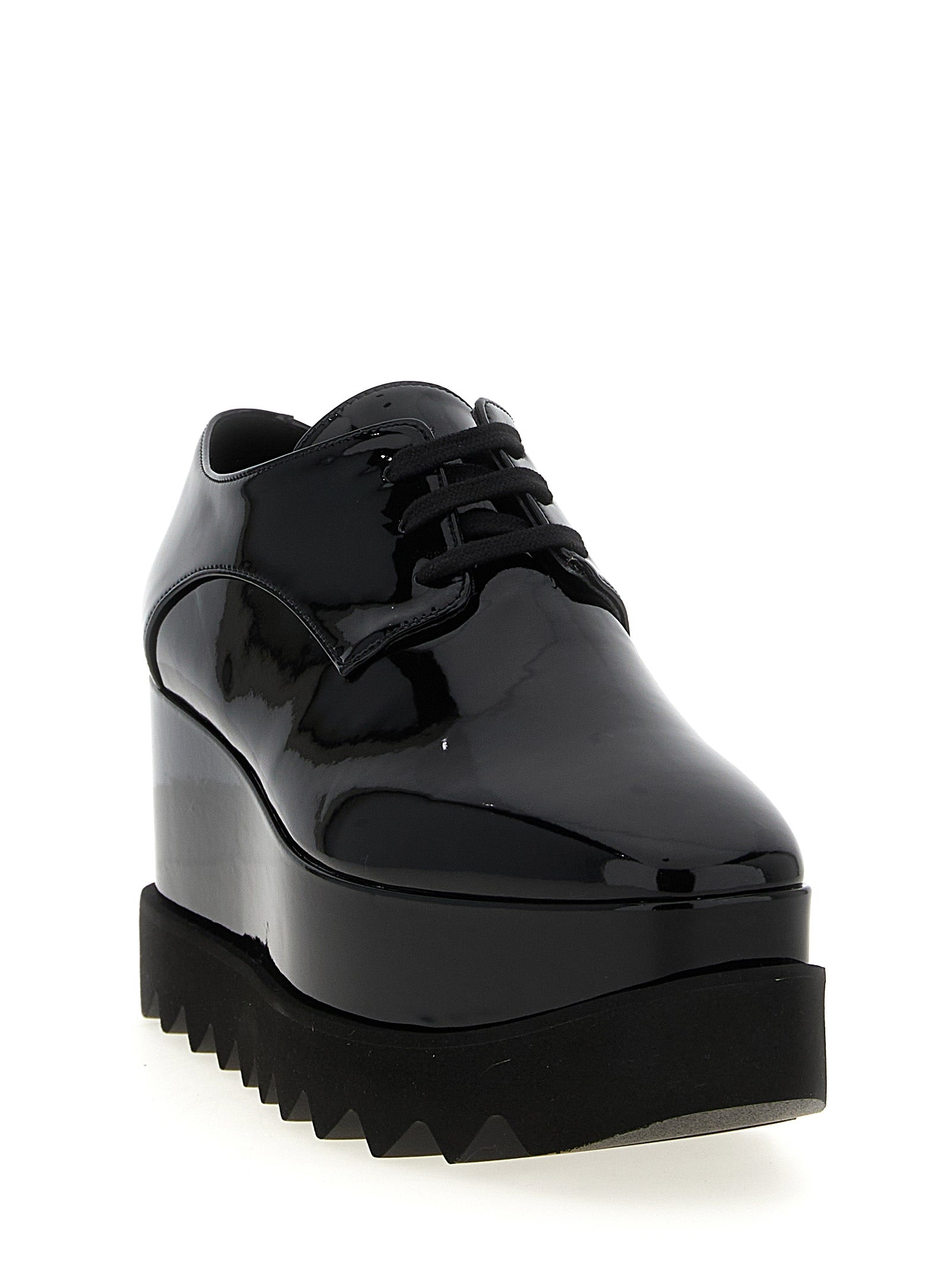 Black Polyethylene Wedge Sandals