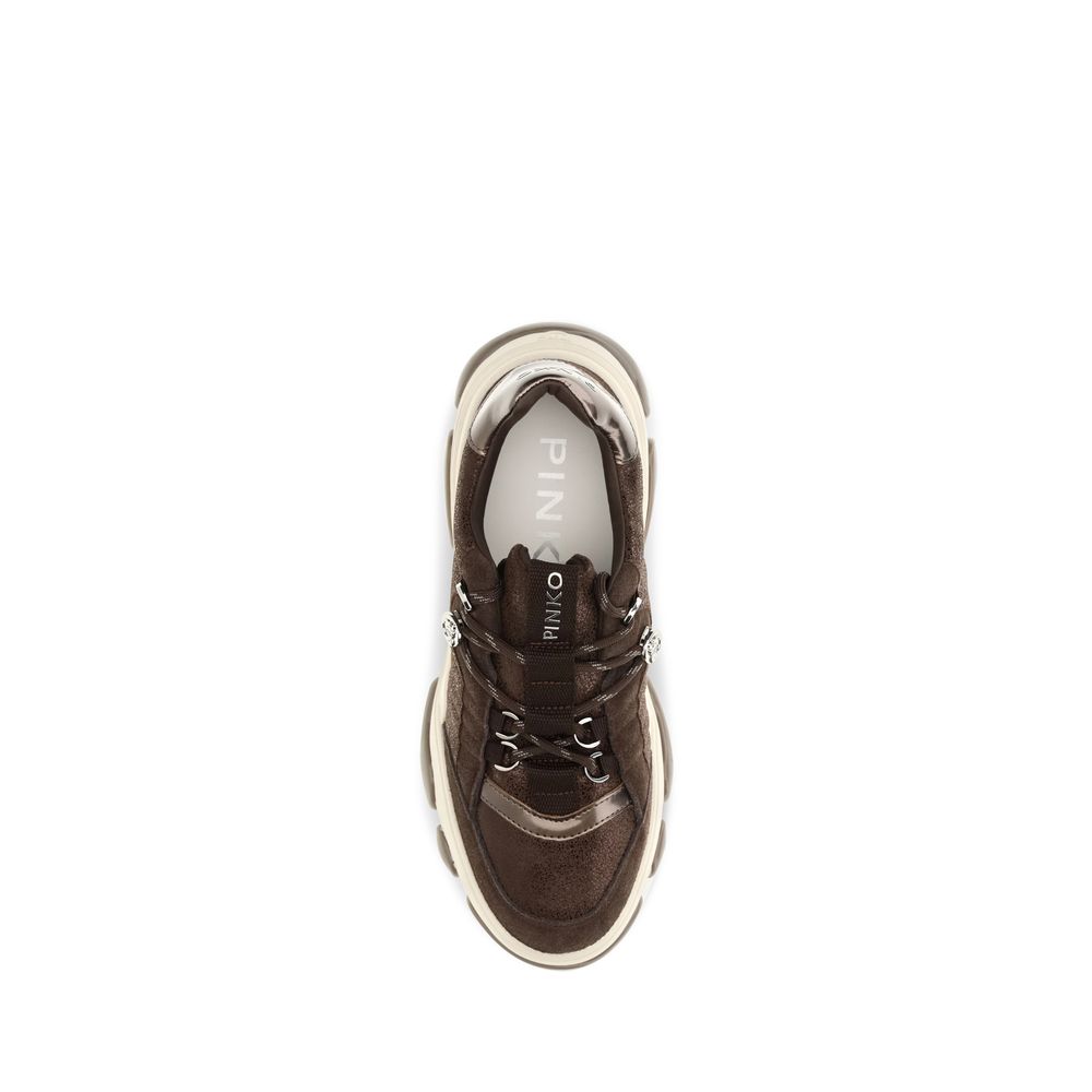 Brown Calf Leather Bos Taurus Chunky Sneakers